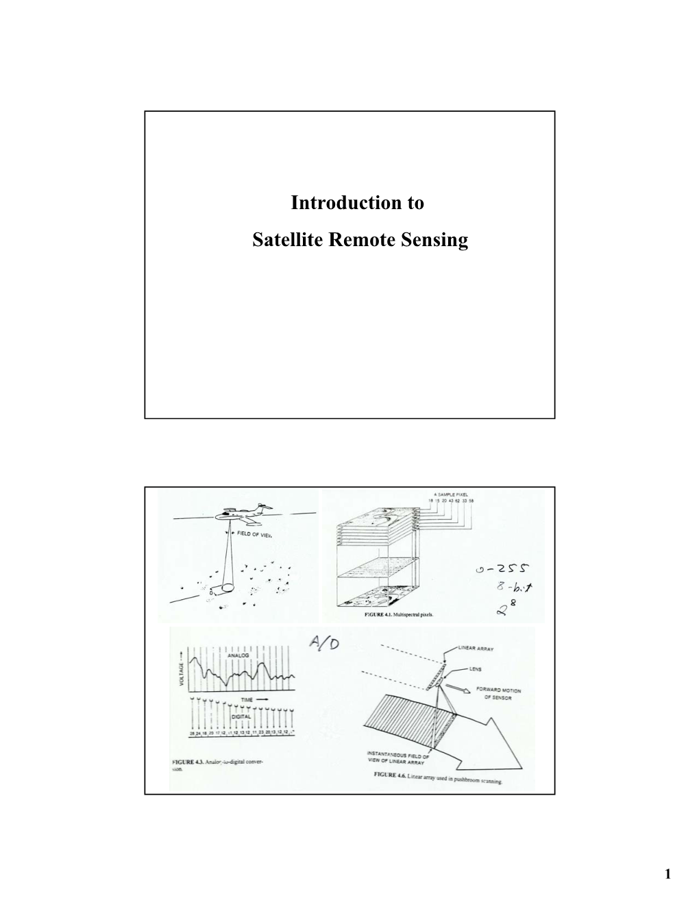 Introduction to Satellite Remote Sensing