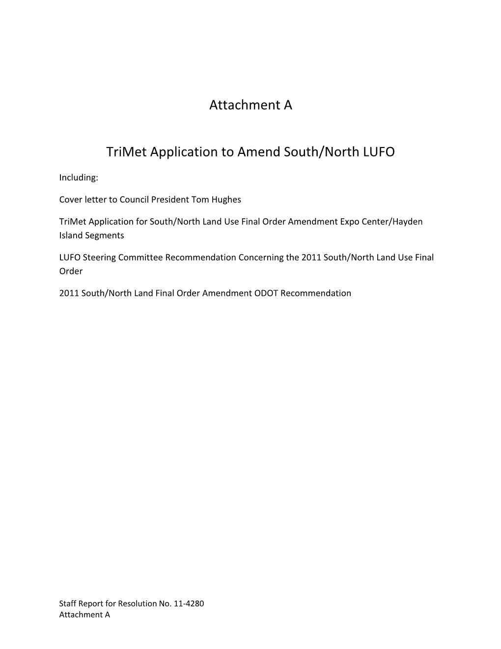 Attachment a Trimet Application to Amend South/North LUFO