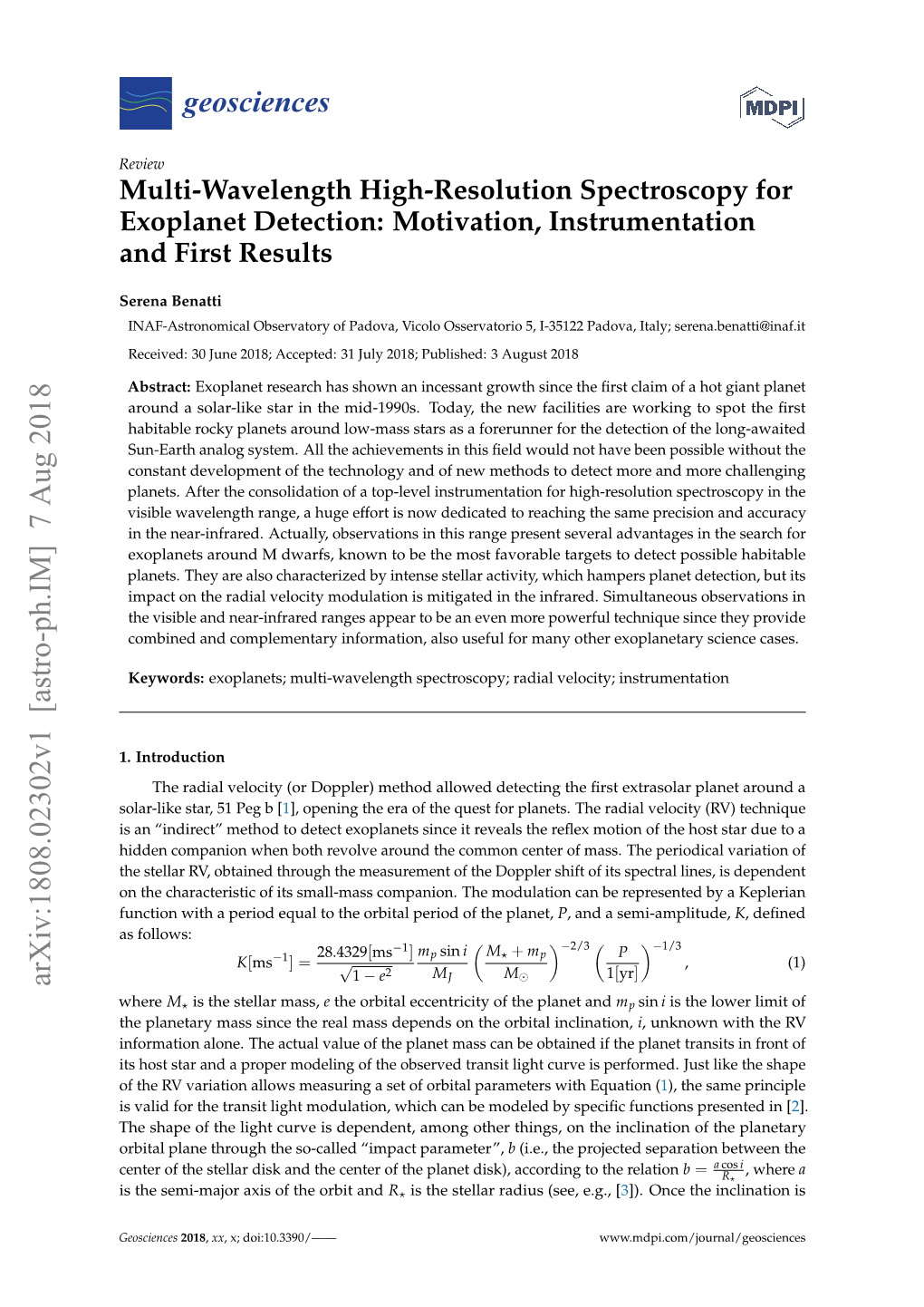 Multi-Wavelength High-Resolution Spectroscopy for Exoplanet Detection: Motivation, Instrumentation and First Results