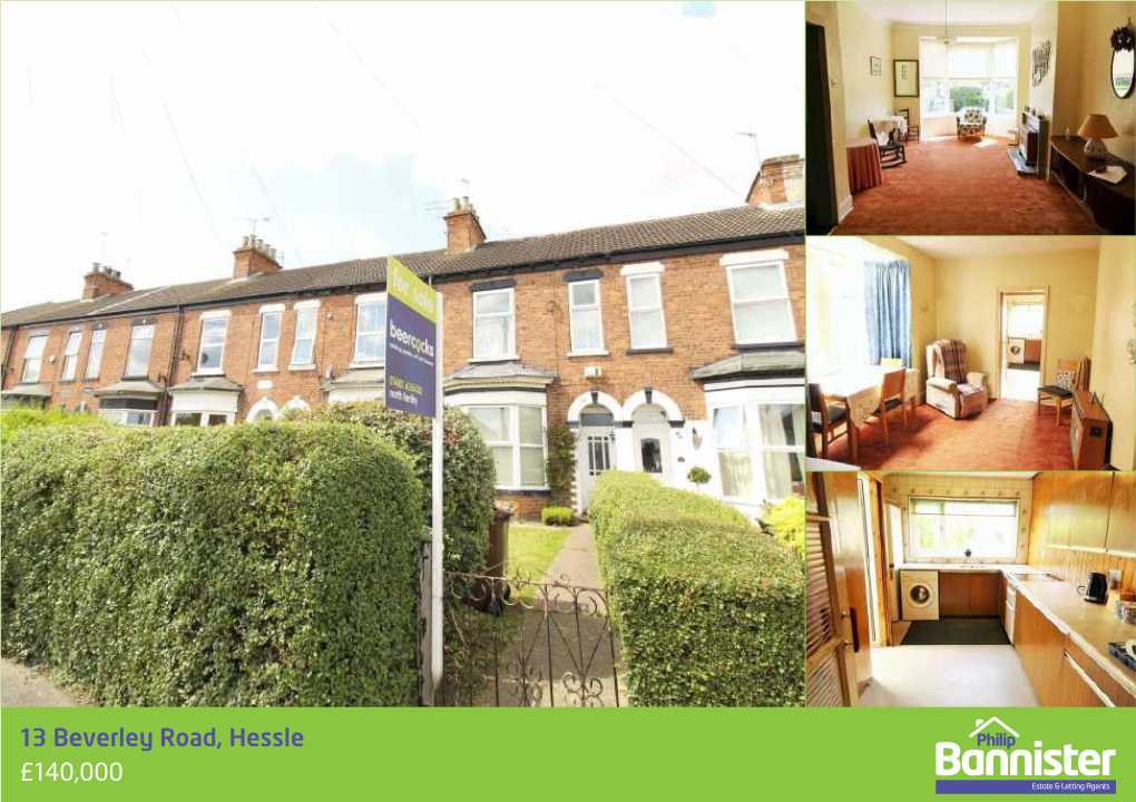 13 Beverley Road, Hessle £140,000