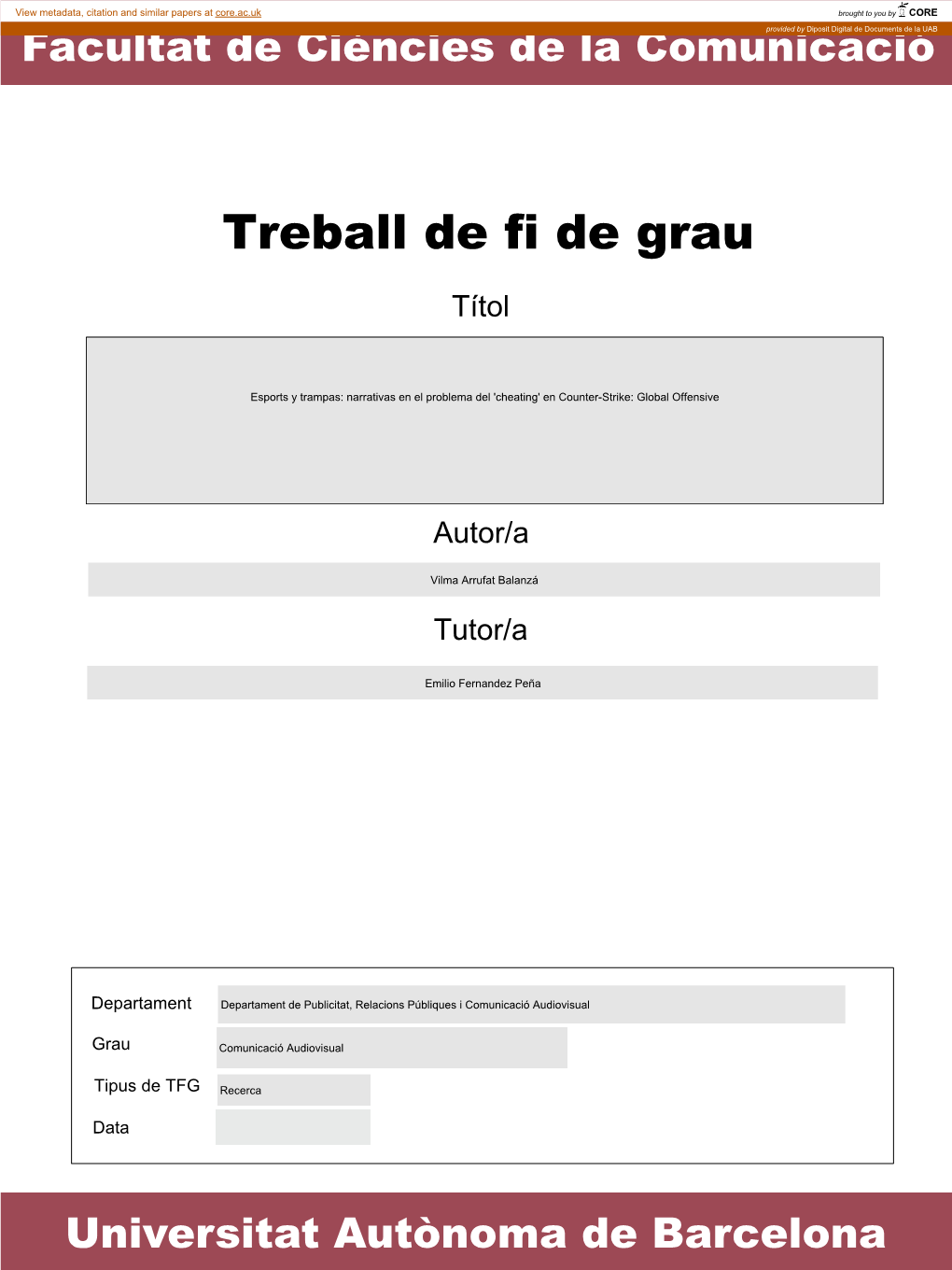 Treball De Fi De Grau