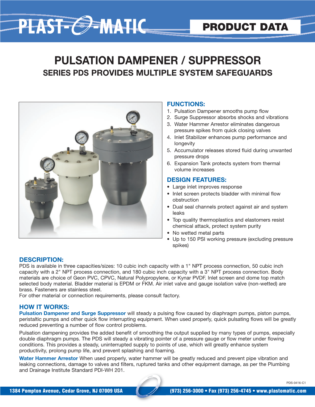 Series PDS Pulsation Dampener / Surge