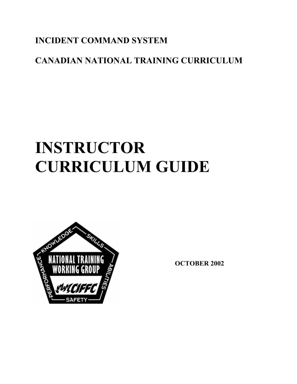 Instructor Curriculum Guide
