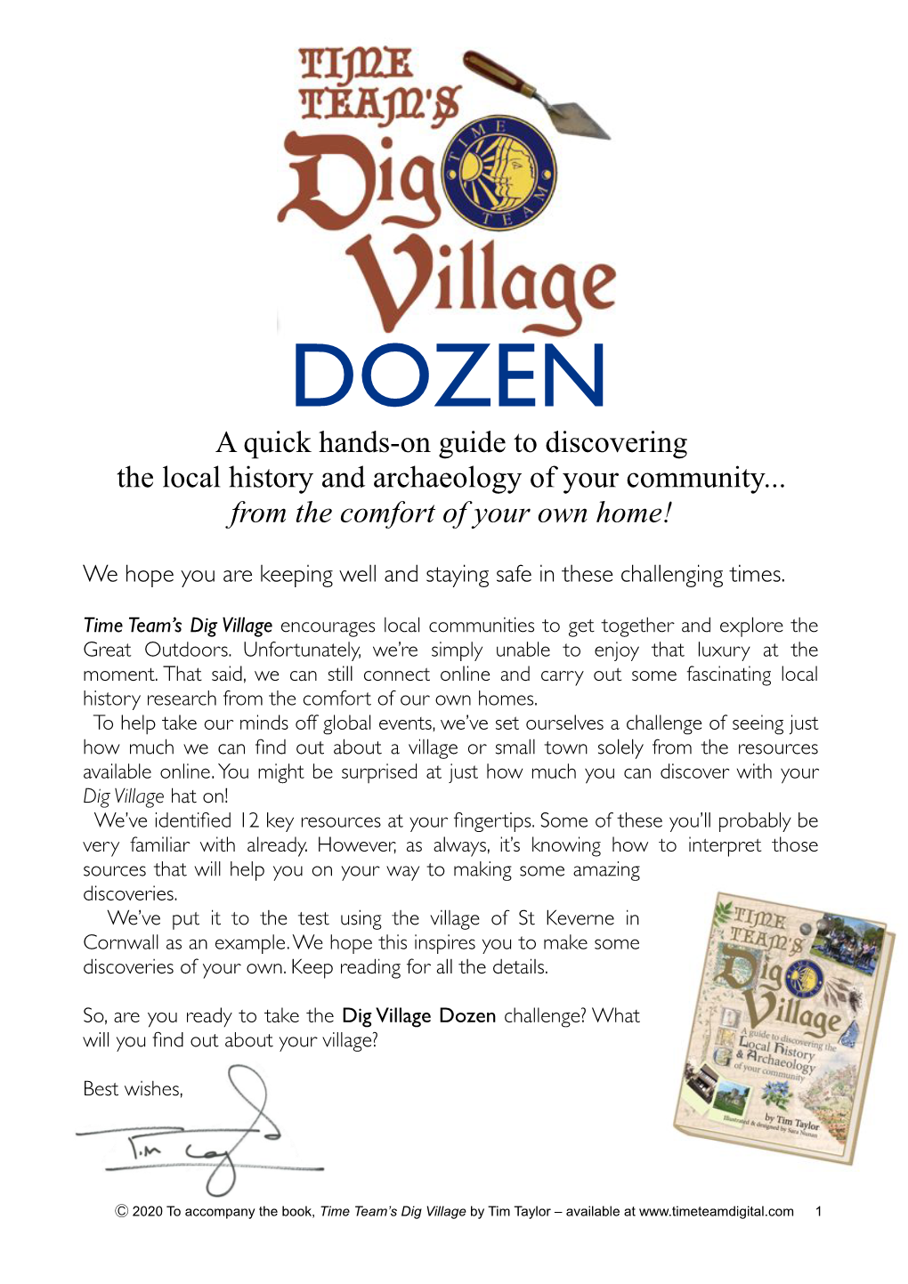 Dig Village Dozen Challenge? What Will You ﬁnd out About Your Village?