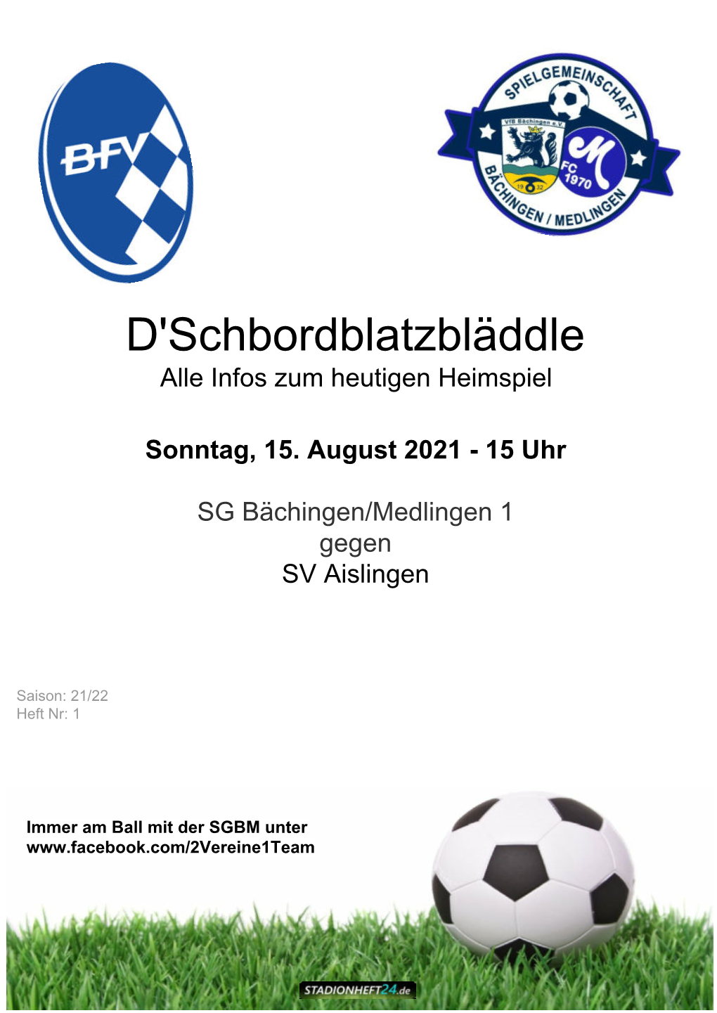 D'schbordblatzbläddle Alle Infos Zum Heutigen Heimspiel