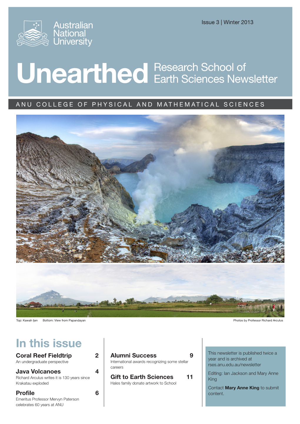 Unearthed Earth Sciences Newsletter