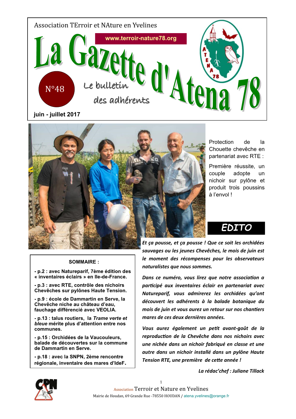 Juin/Juillet 2017 La Gazette D'atena78 N°48