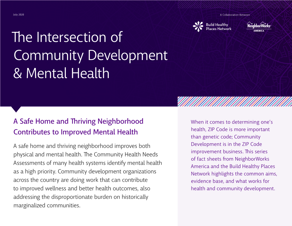 The Intersection of Community Development & Mental Health