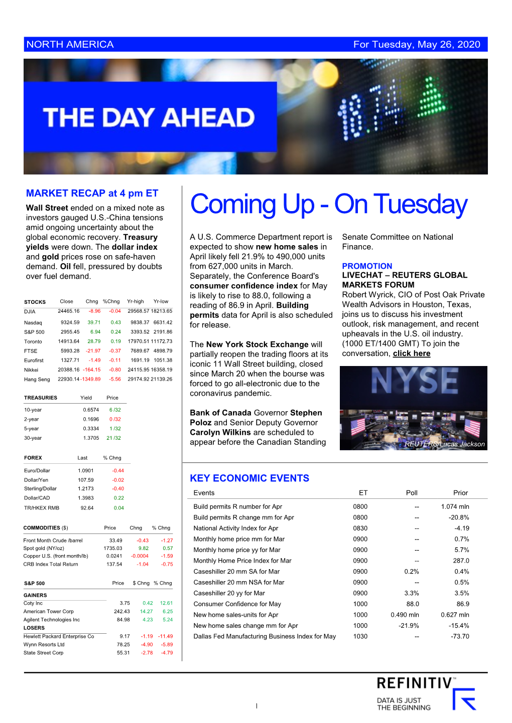 Coming up - on Tuesday Investors Gauged U.S.-China Tensions Amid Ongoing Uncertainty About the Global Economic Recovery