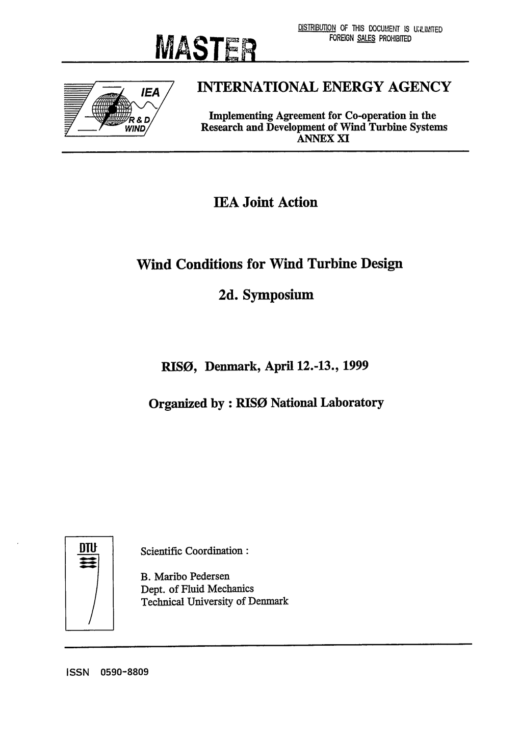 INTERNATIONAL ENERGY AGENCY IEA Joint Action Wind Conditions For