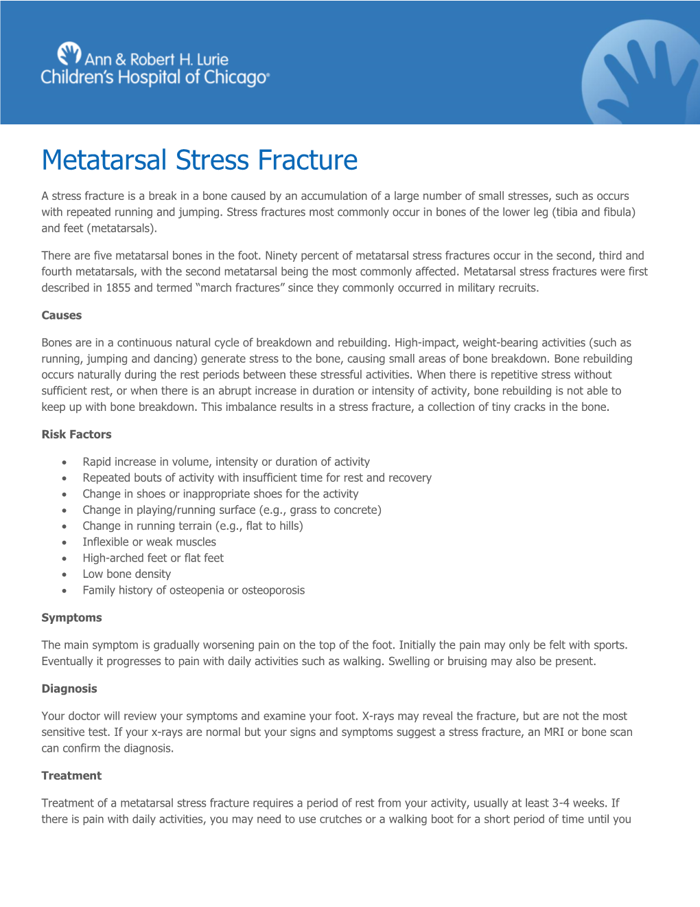 Metatarsal Stress Fracture