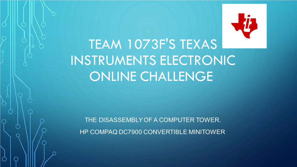 The Disassembly of HP Compaq Dc7900 Convertible Minitower.Pdf