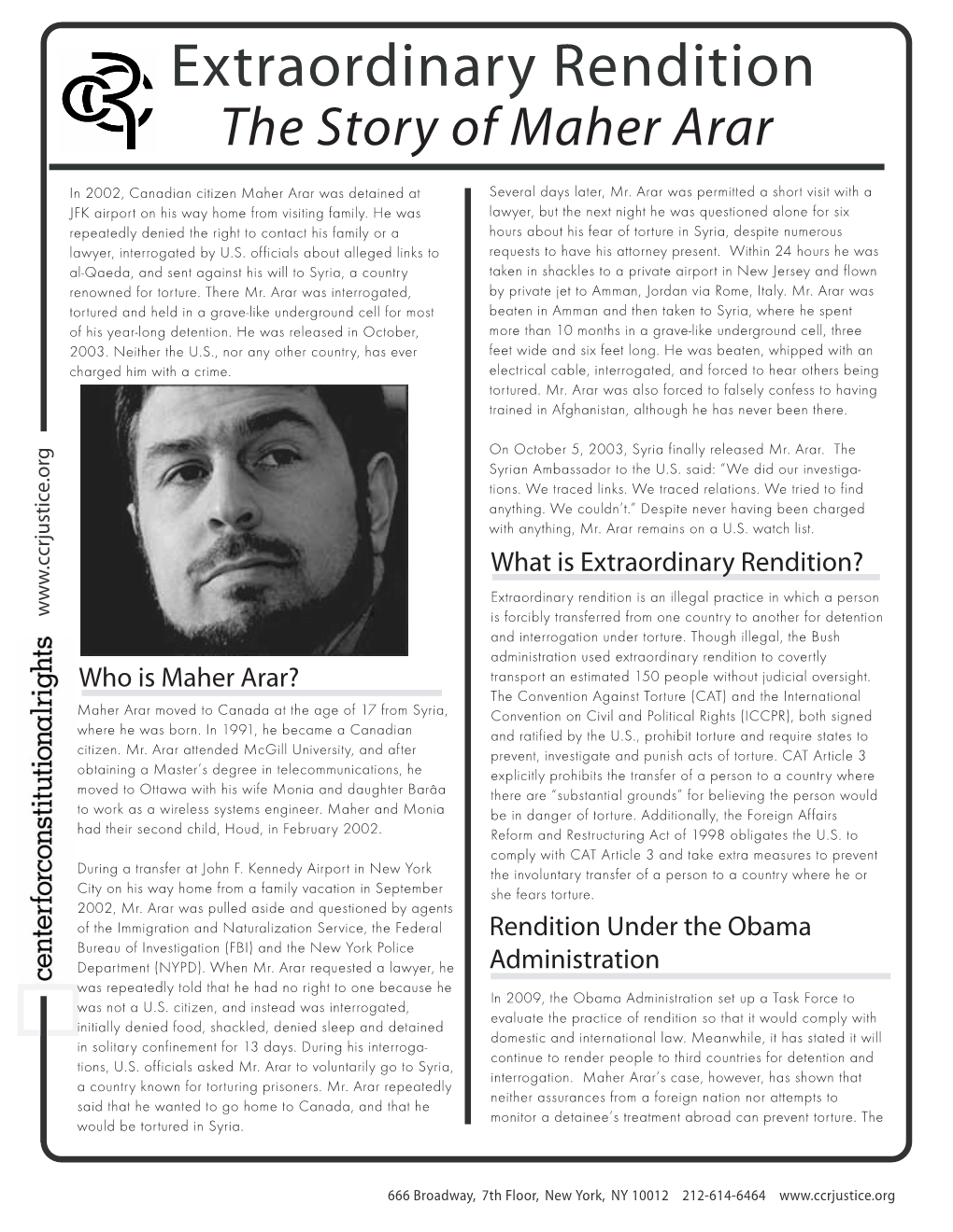 Maher Arar and Extraordinary Rendition