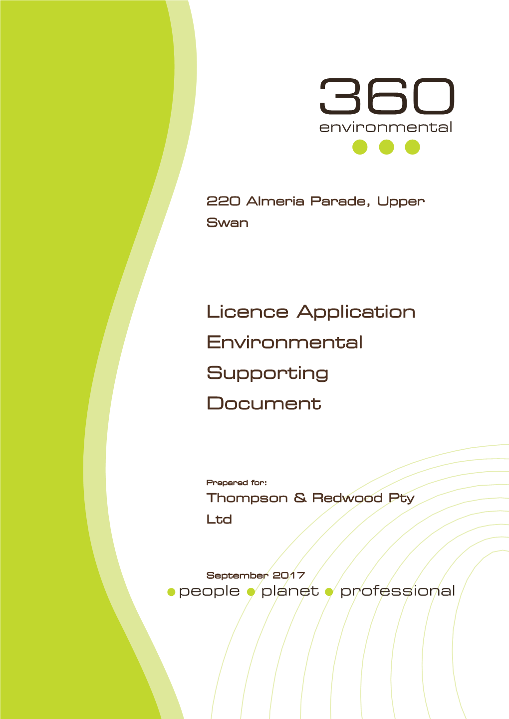 Licence Application Environmental Supporting Document