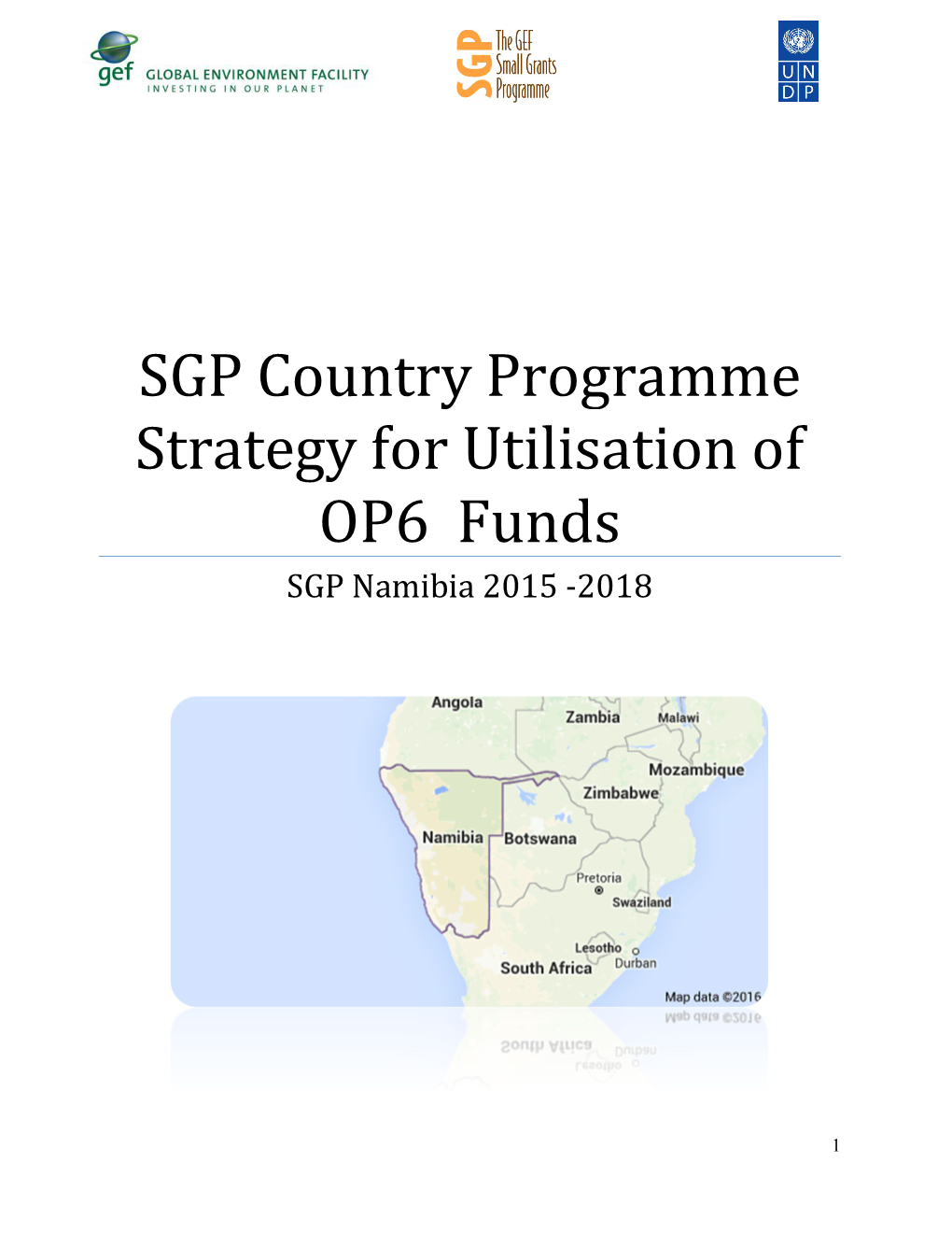 SGP Country Programme Strategy for Utilisation of OP6 Funds