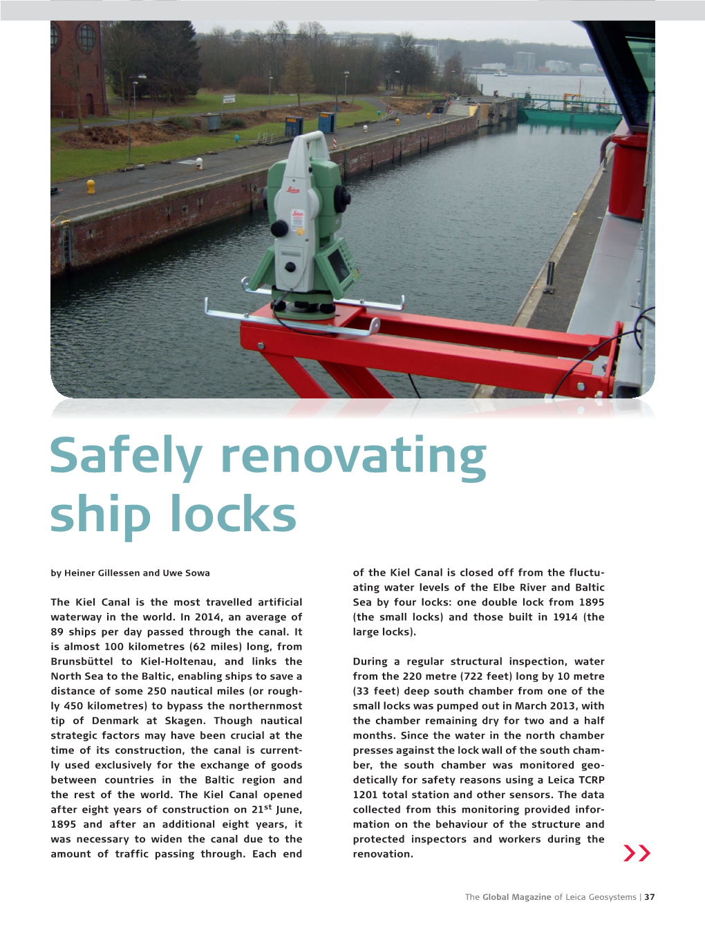 Safely Renovating Ship Locks