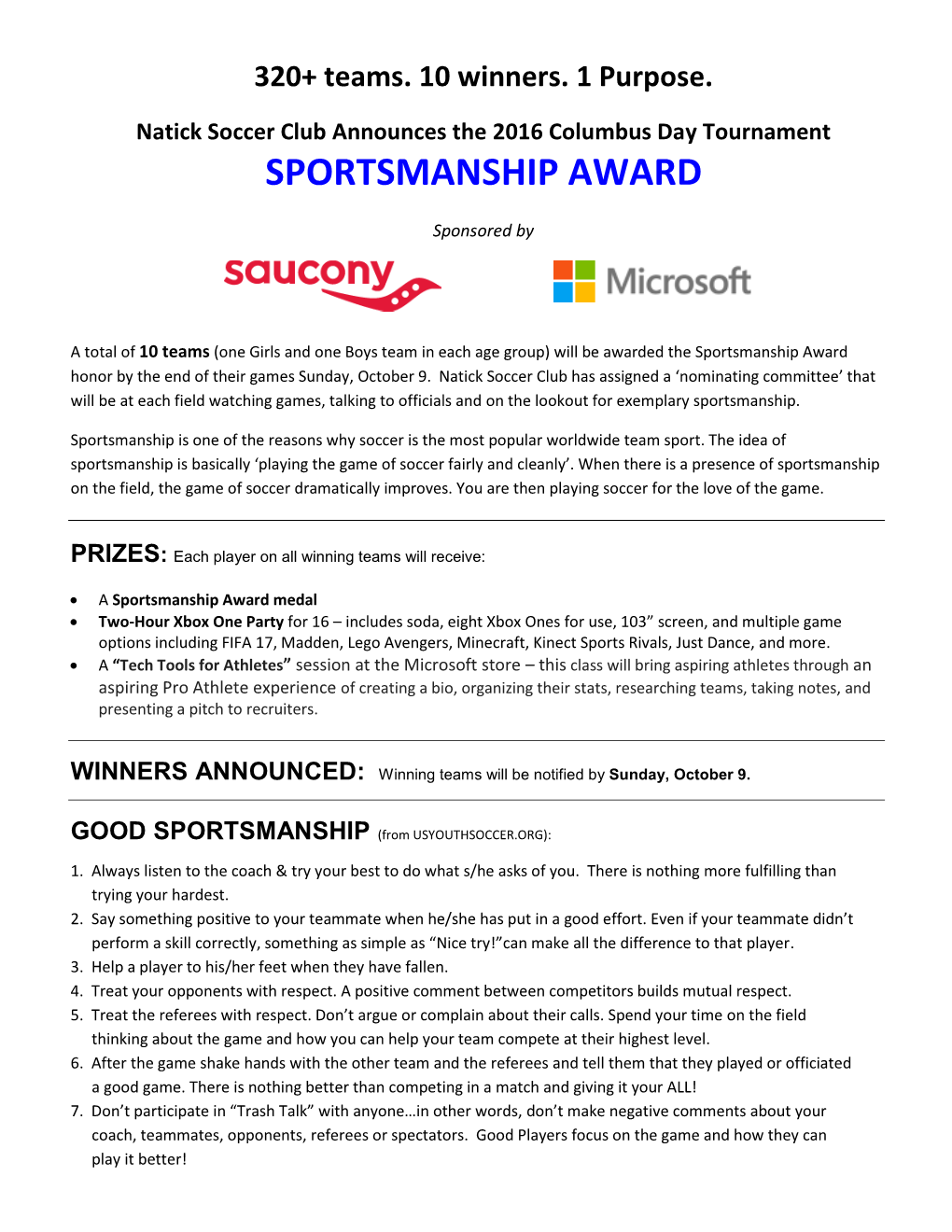 Sportsmanship Award