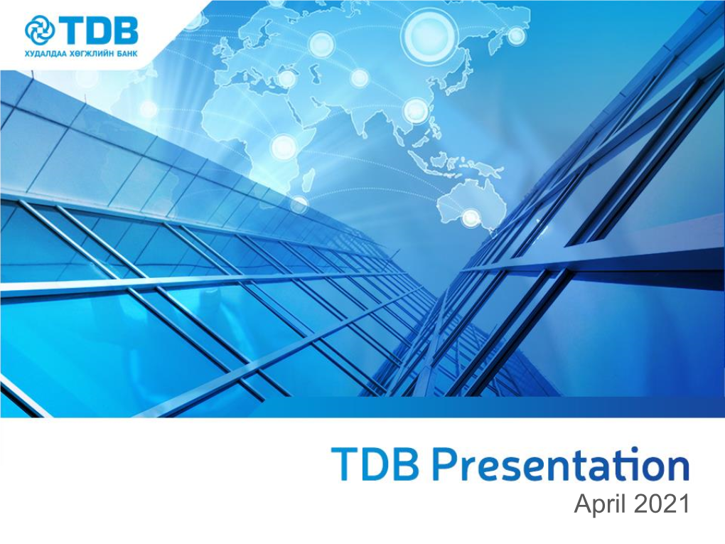 TDB Presentation June 2019 April 2021 Disclaimer