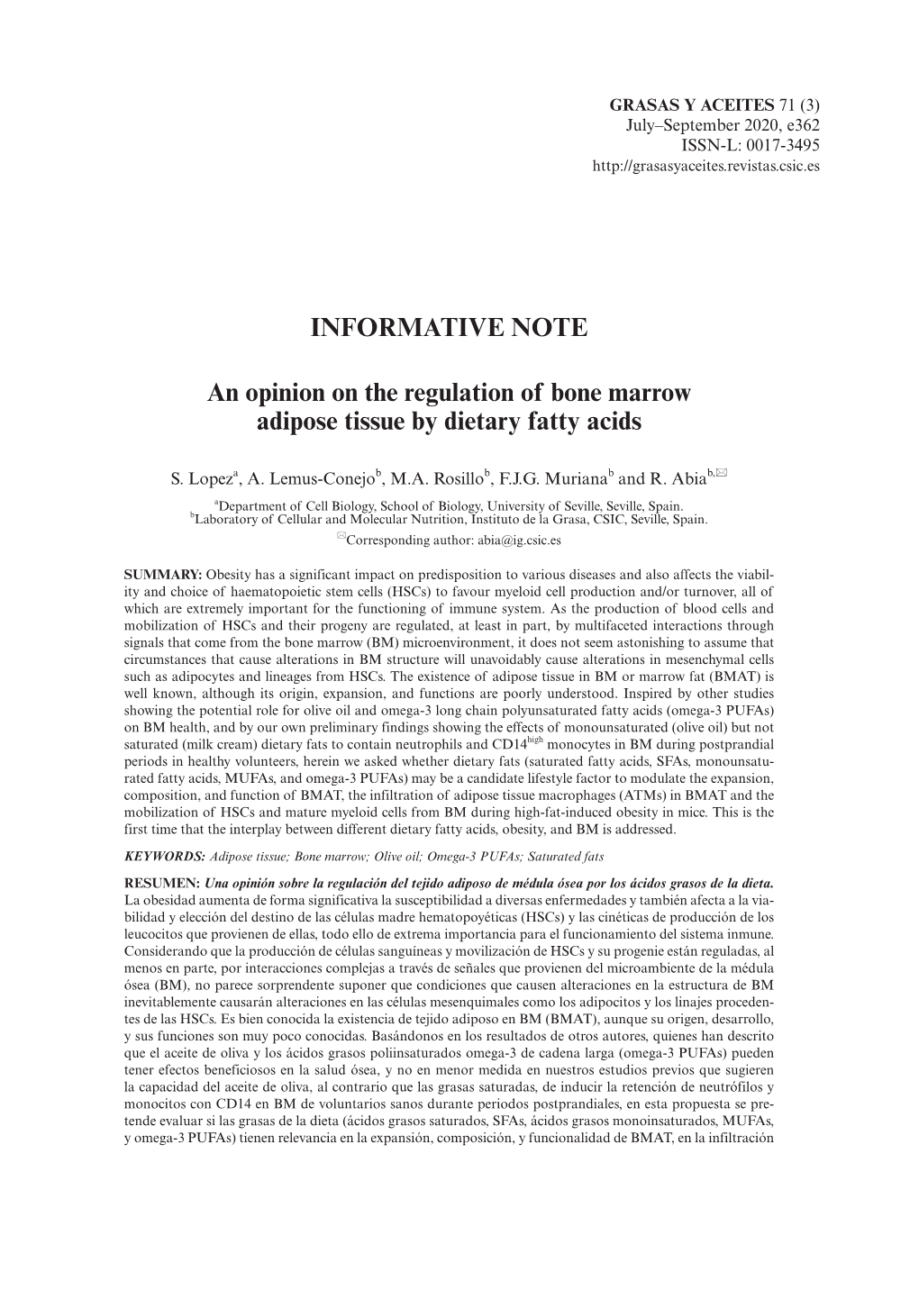 An Opinion on the Regulation of Bone Marrow Adipose Tissue by Dietary Fatty Acids