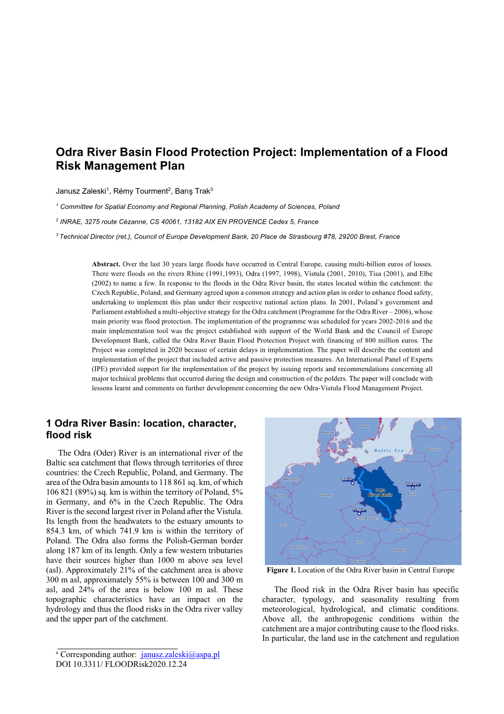 Odra River Basin Flood Protection Project: Implementation of a Flood Risk Management Plan