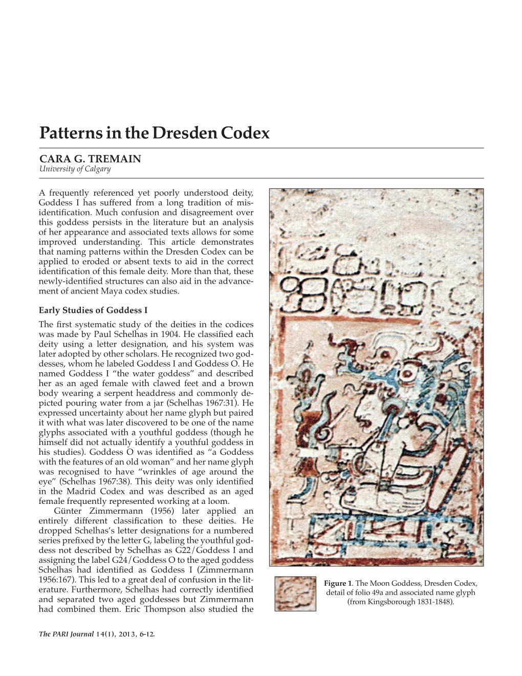 Patterns in the Dresden Codex CARA G