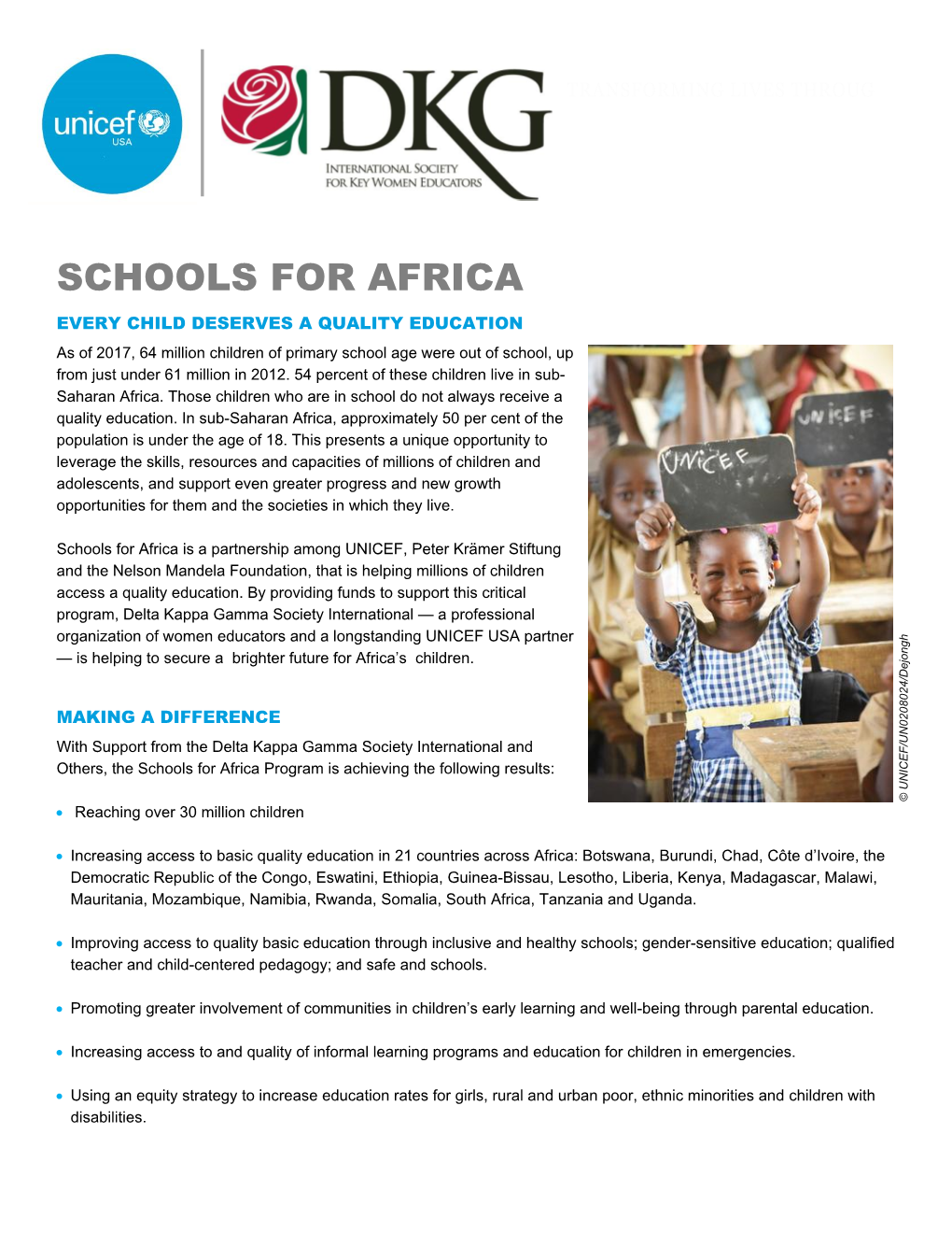 Schools for Africa