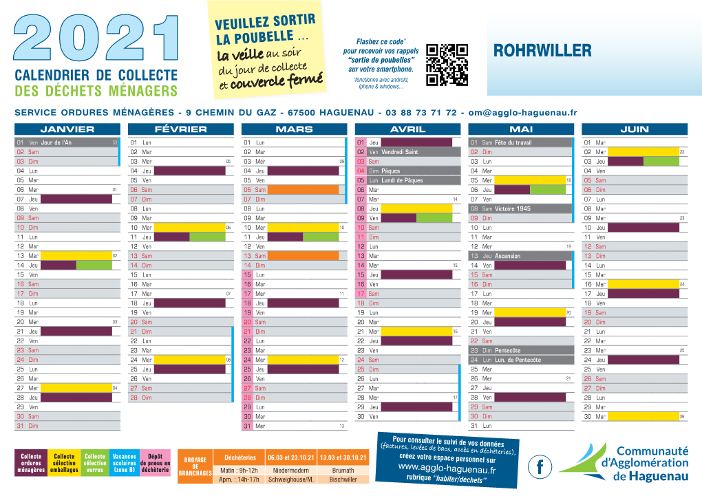 Calendrier 2021 OM Rohrwiller