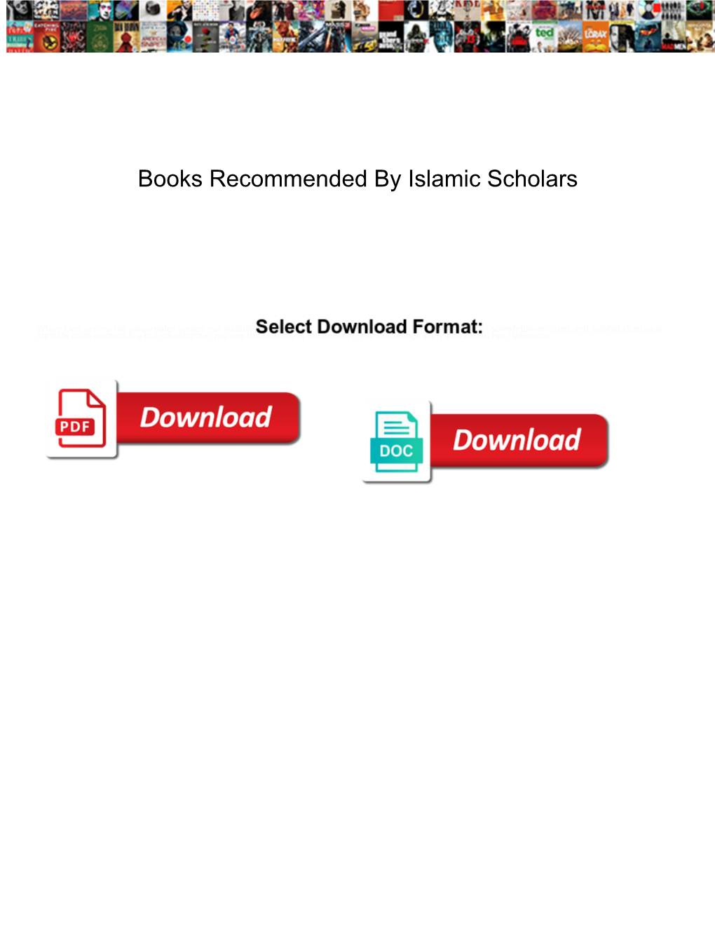 Books Recommended by Islamic Scholars Xerox