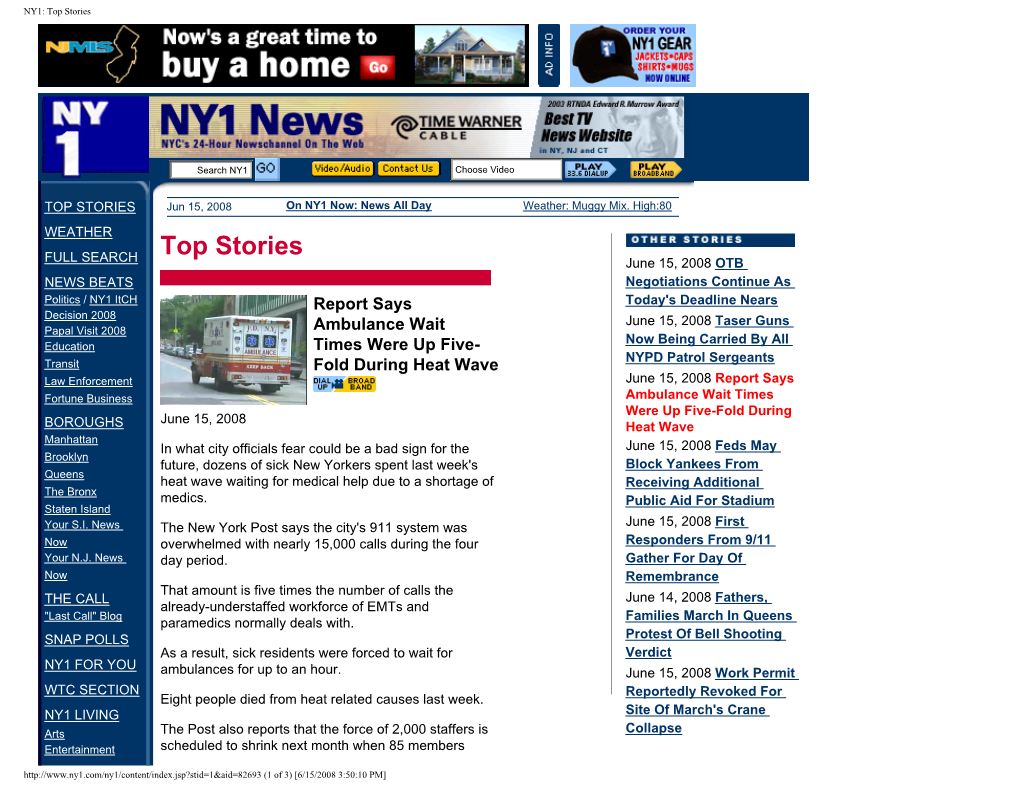 NY1: Top Stories