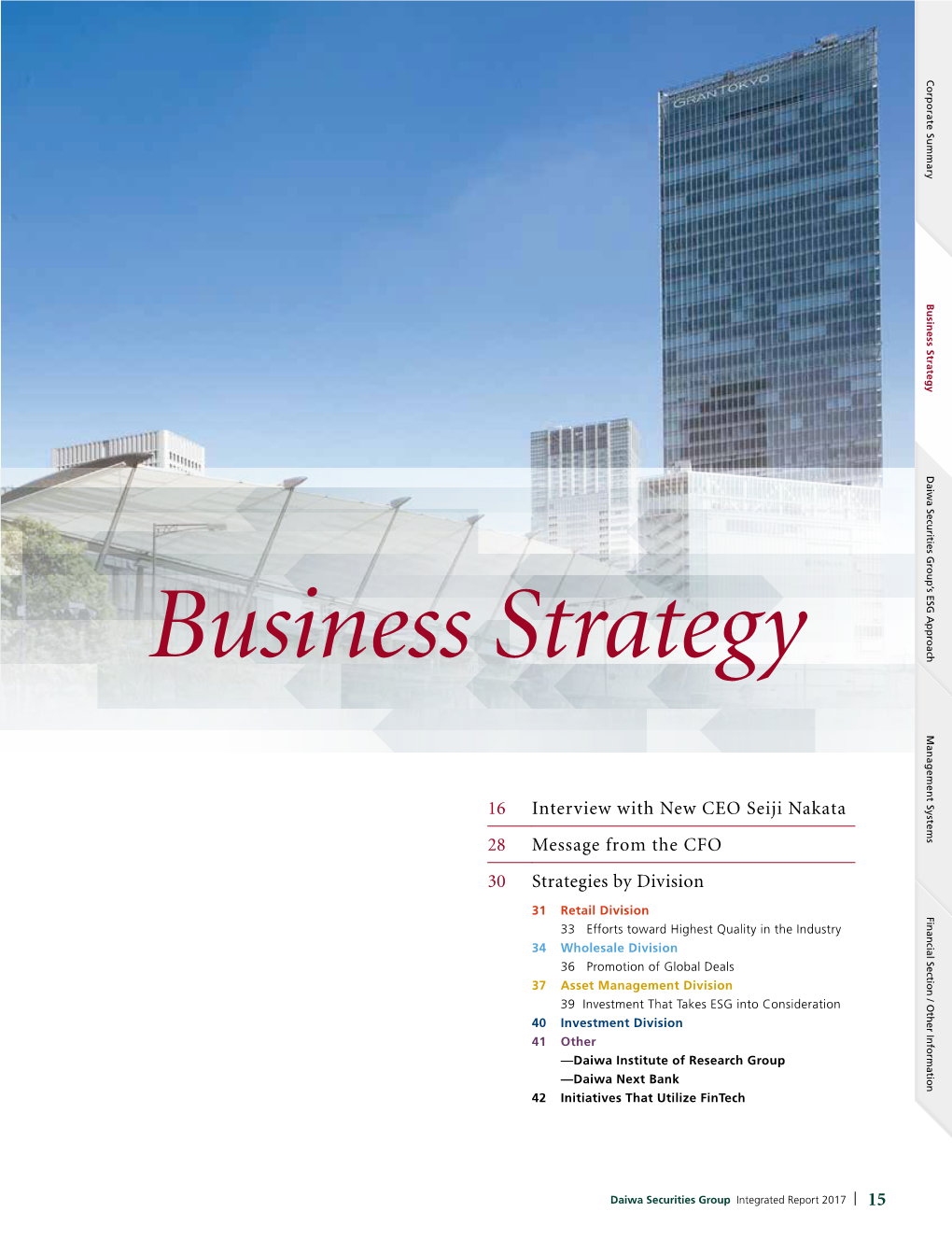 Business Strategy Daiwa Securities Group’S ESG Approach