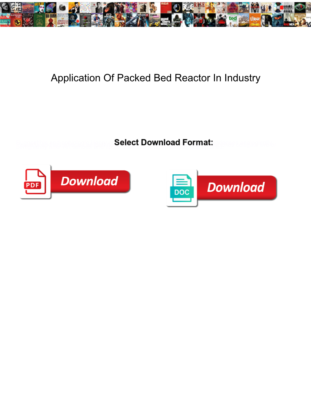 Application of Packed Bed Reactor in Industry