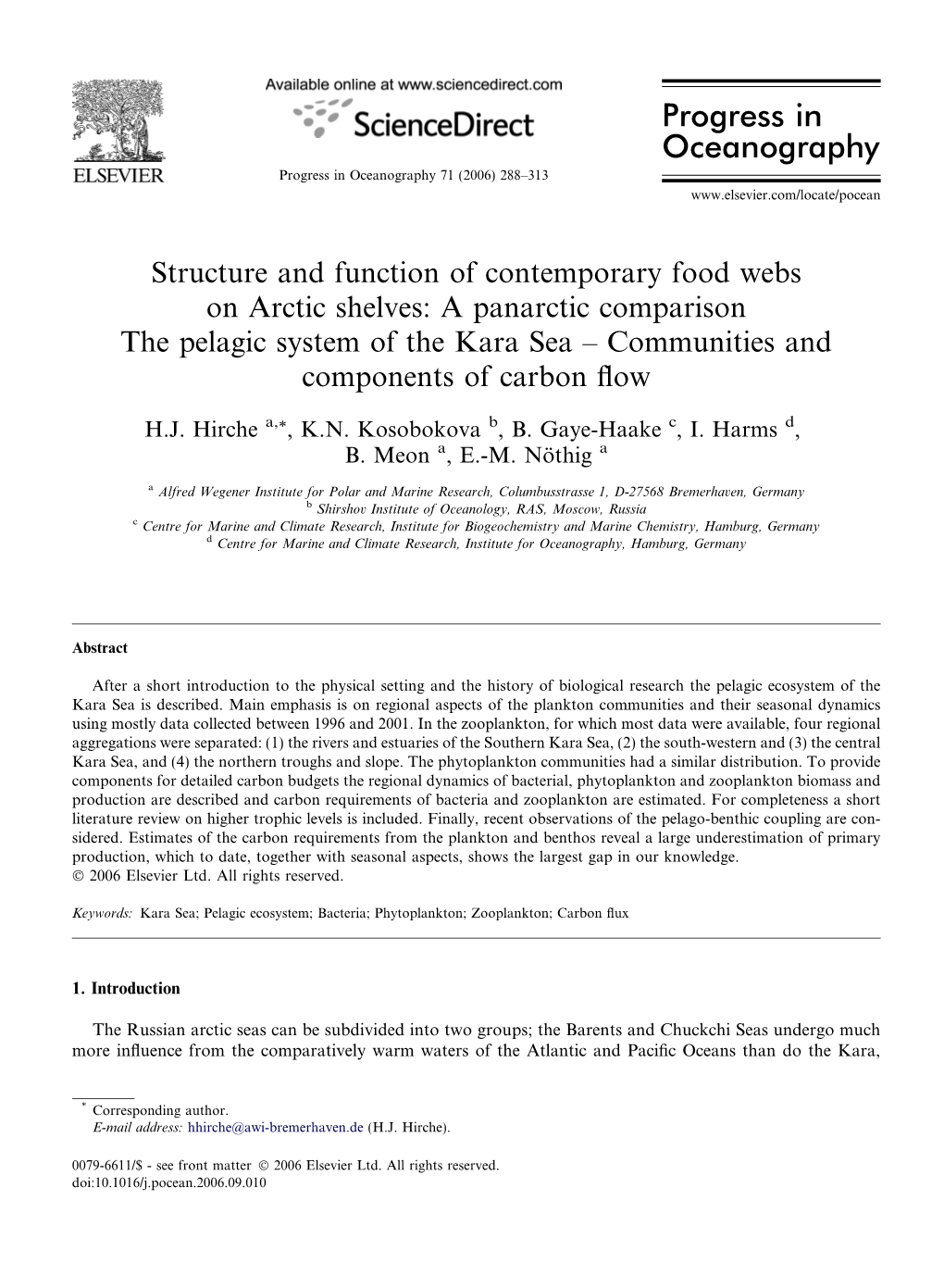 Progress in Oceanography Progress in Oceanography 71 (2006) 288–313