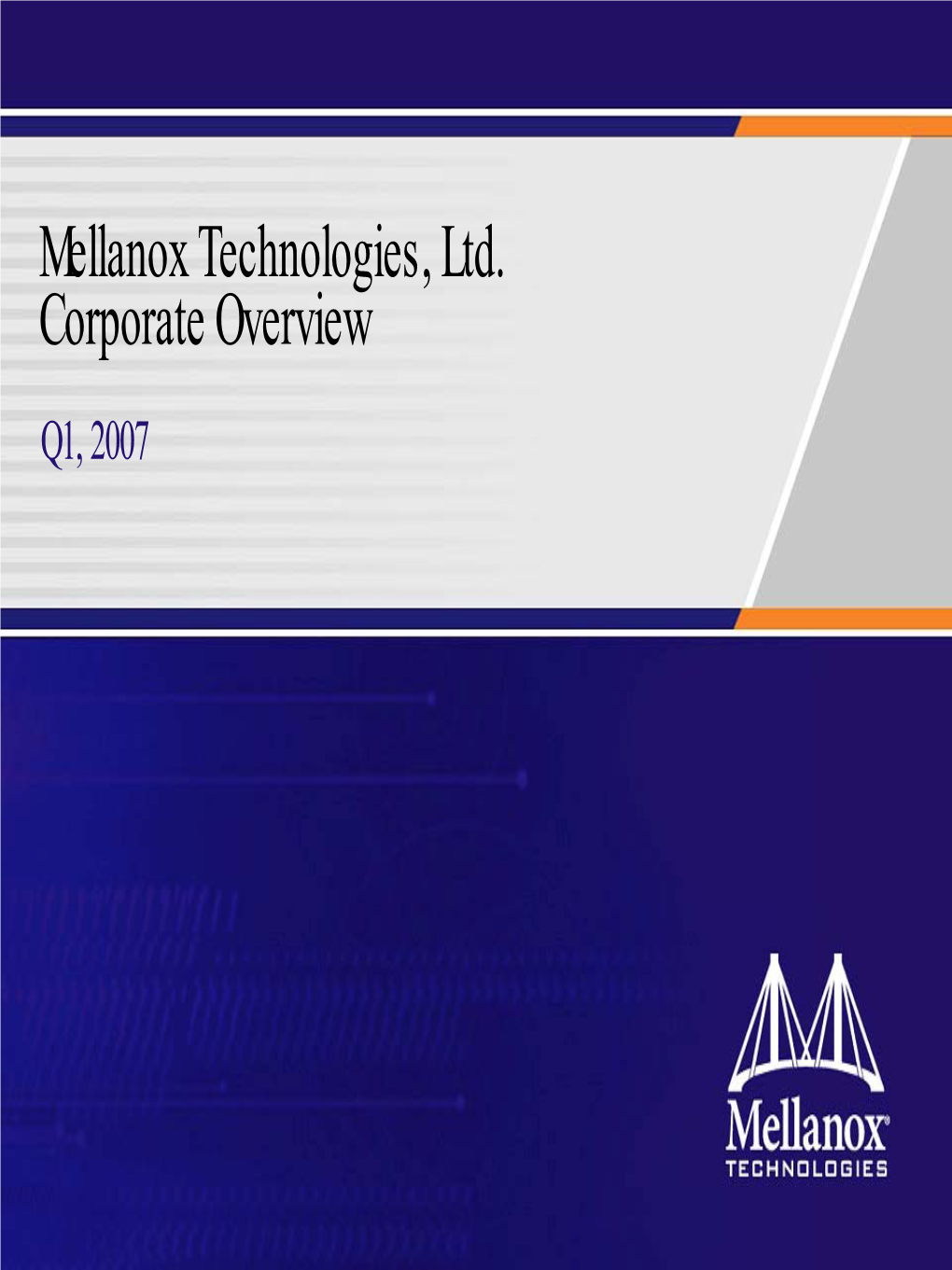 Mellanox Corporate Pitch