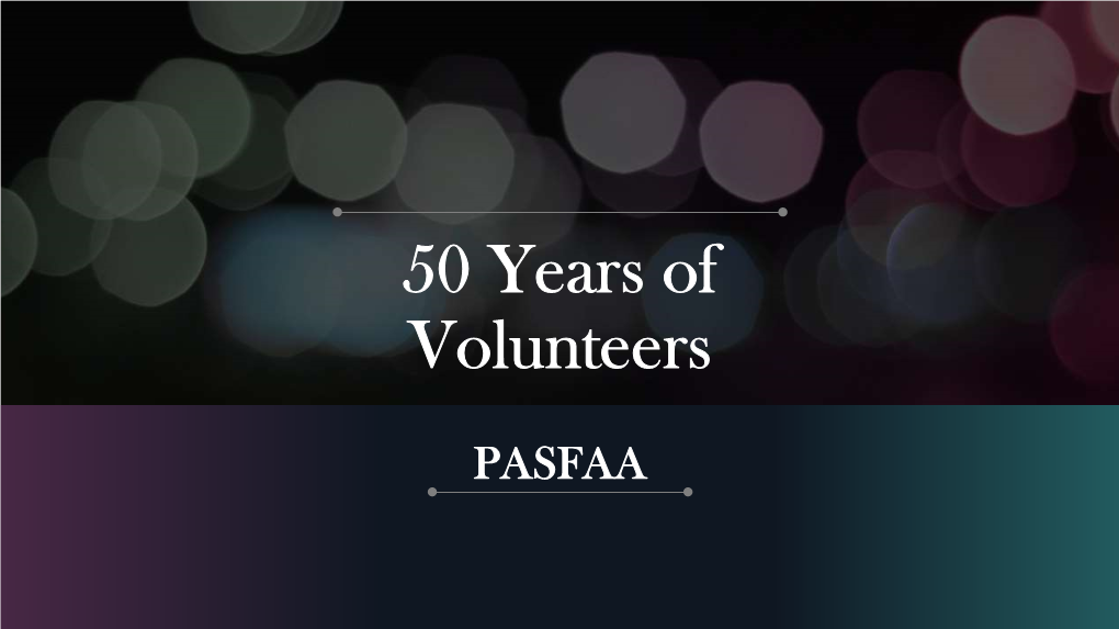 50 Years of Volunteers