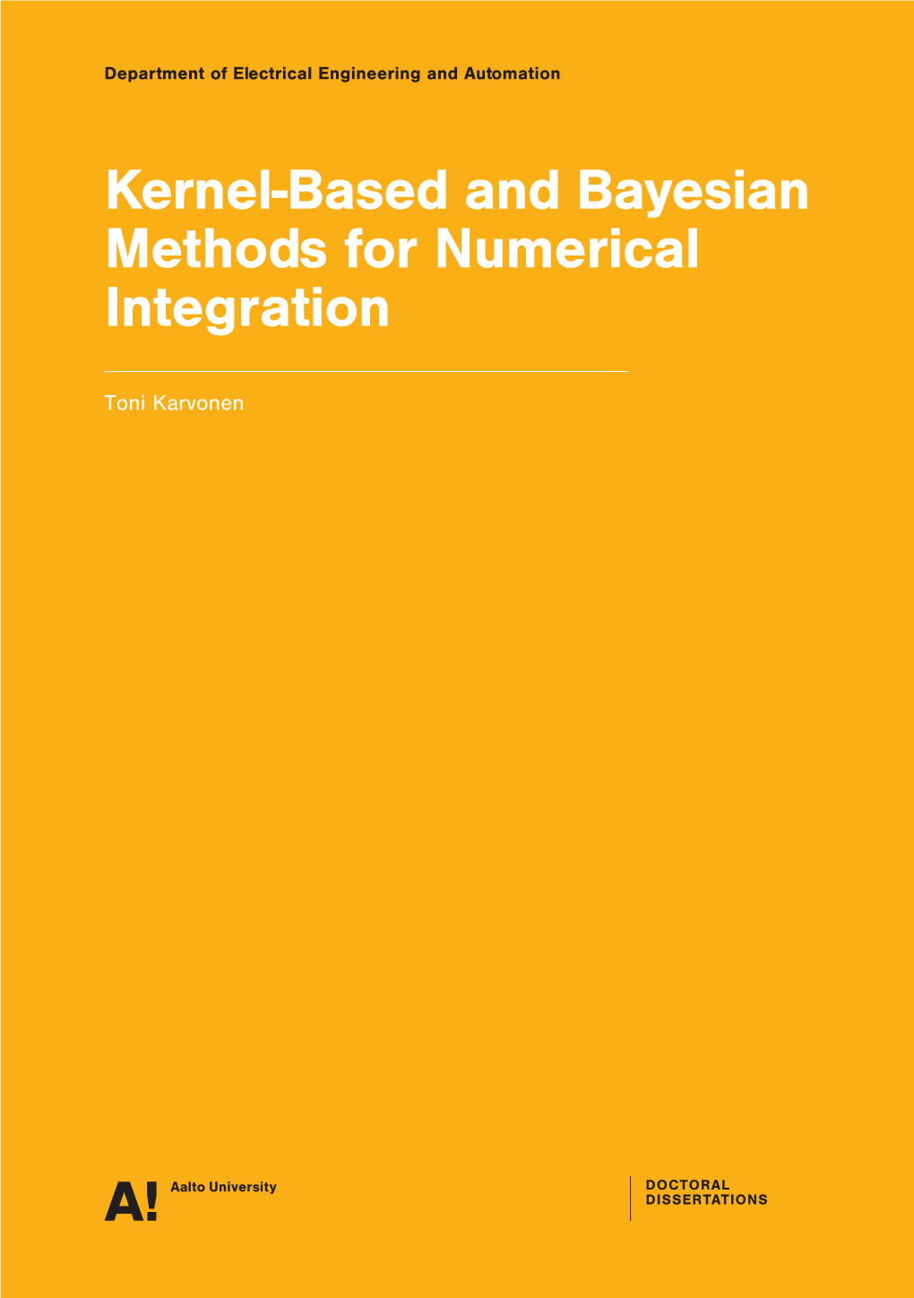 2. Kernel Cubature 19 2.1 Reproducing Kernel Hilbert Spaces