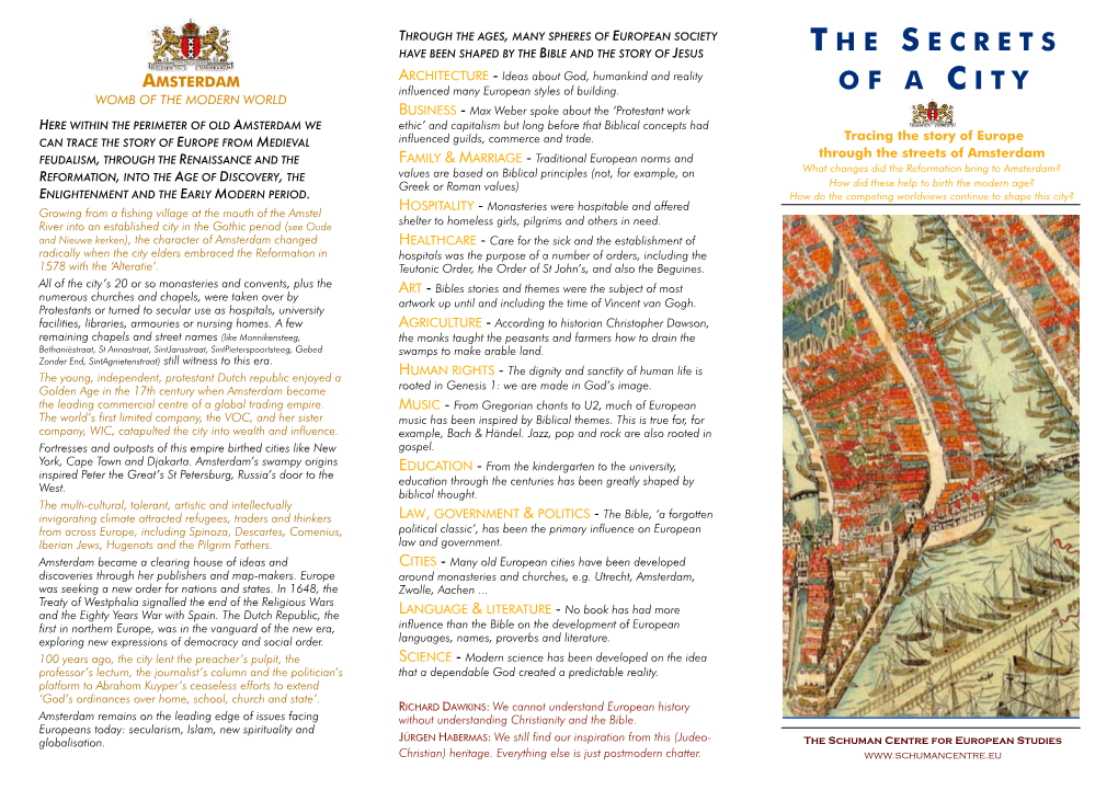 Map of Amsterdam & Christian Heritage