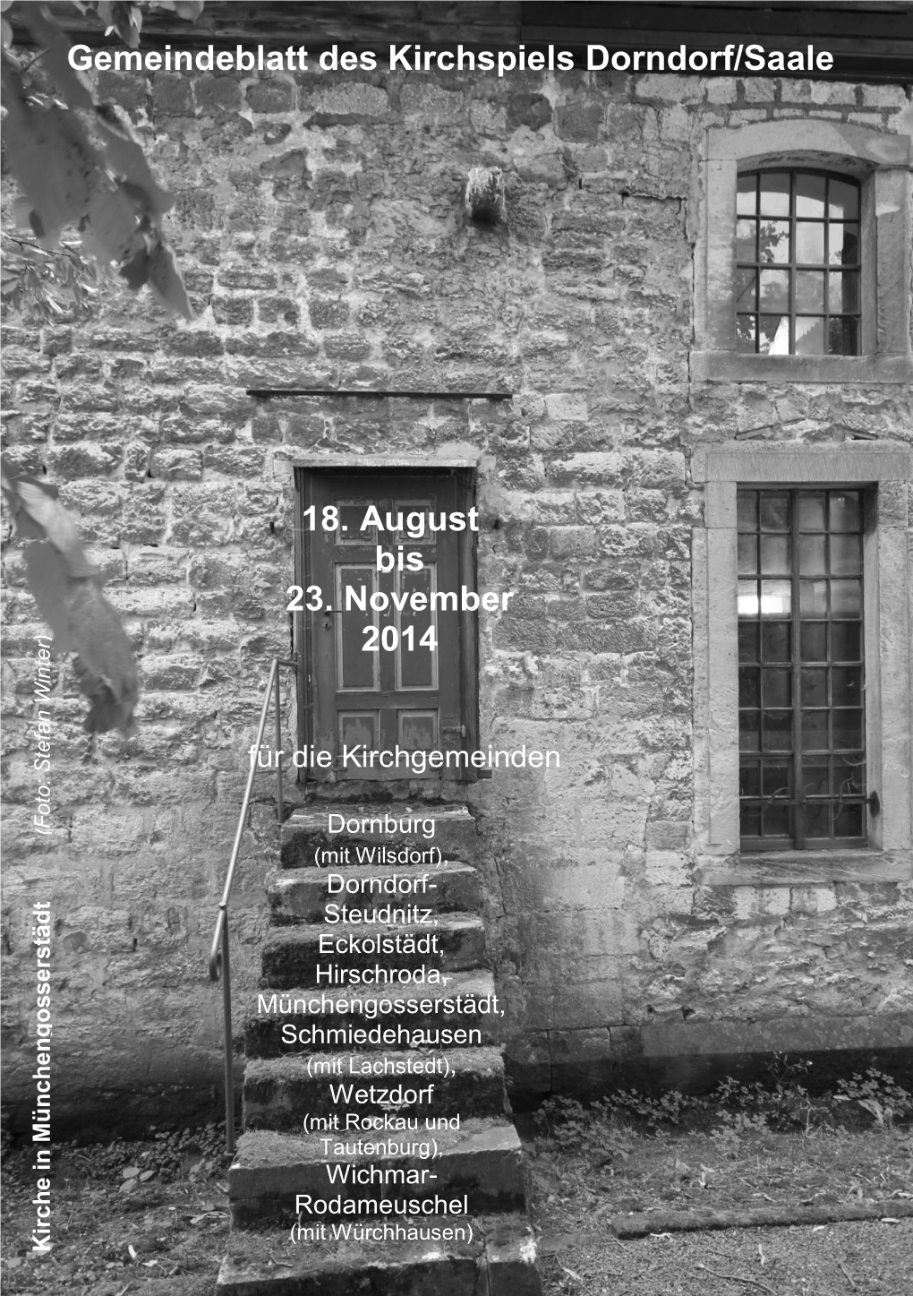 Gemeindeblatt Des Kirchspiels Dorndorf/Saale 18. August Bis 23