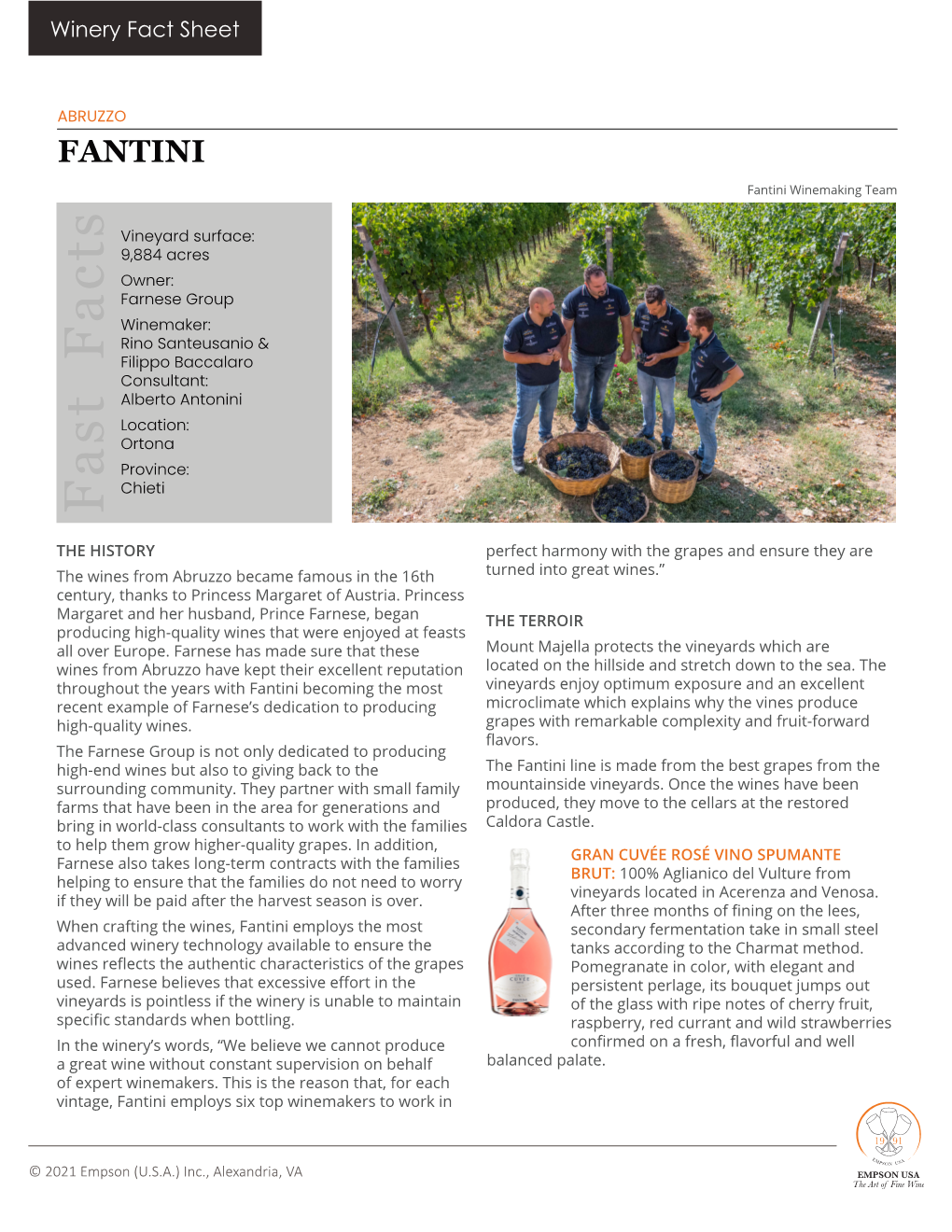 Download the Winery Fact Sheet