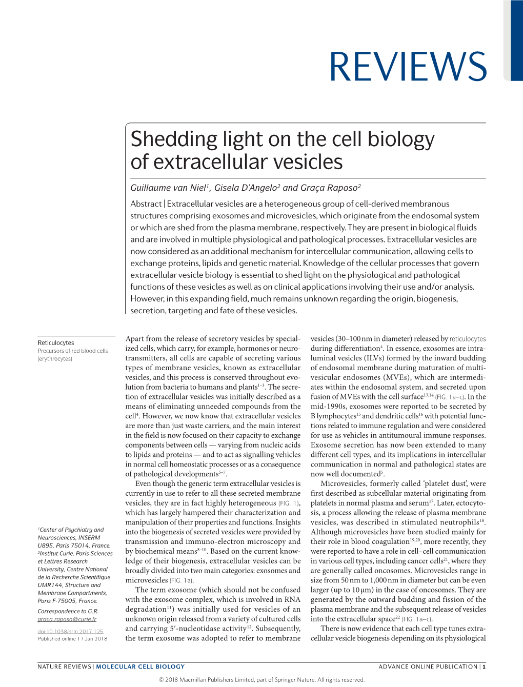 Shedding Light on the Cell Biology of Extracellular Vesicles