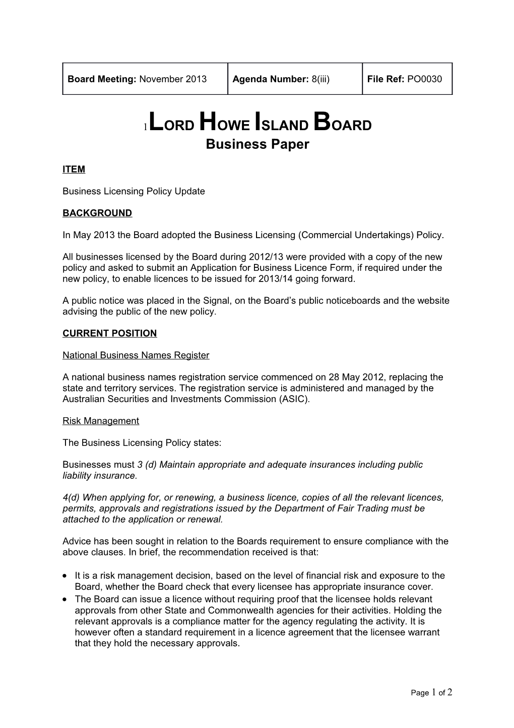 Lord Howe Island Board s3