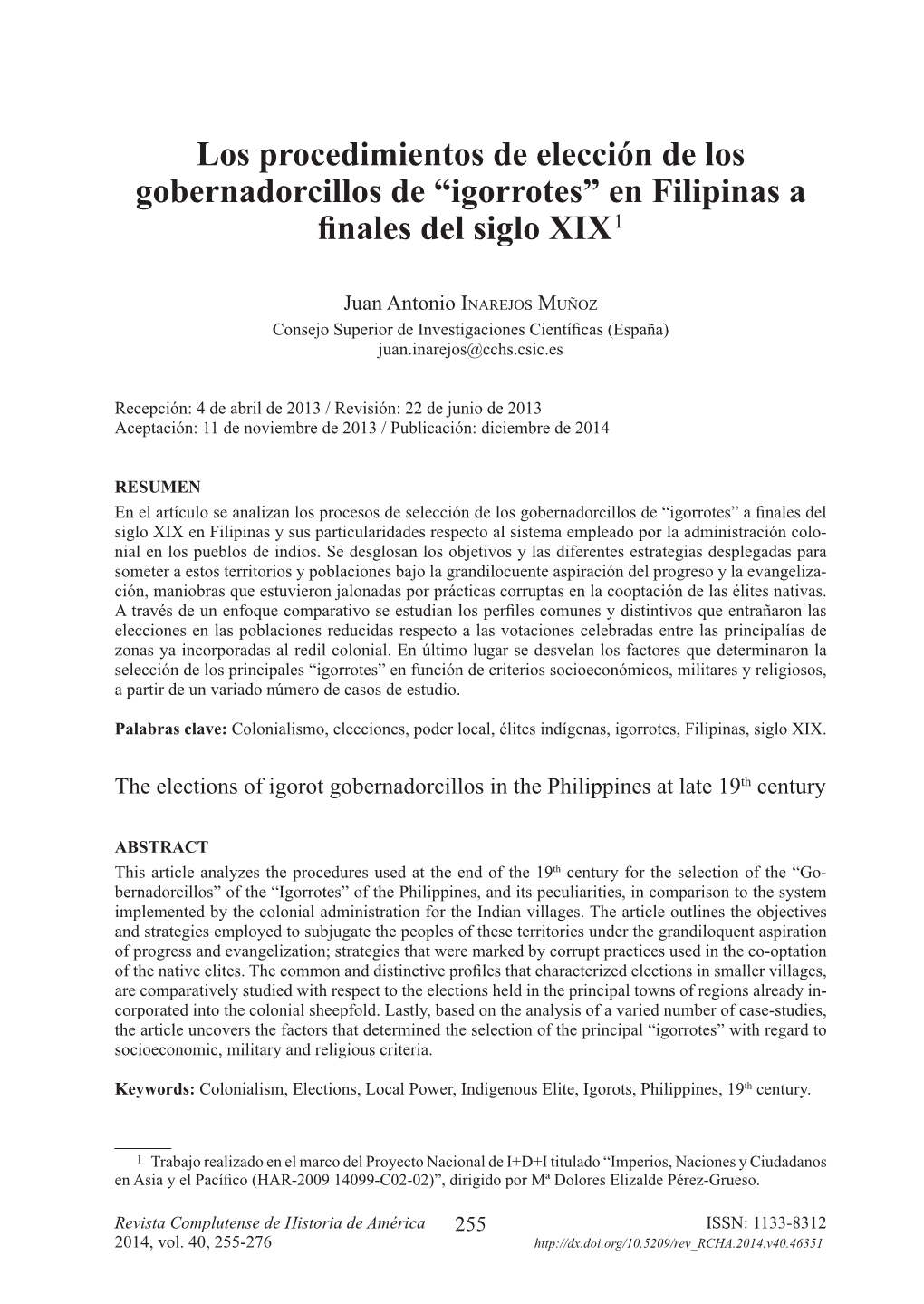 Igorrotes” En Filipinas a Finales Del Siglo XIX 1