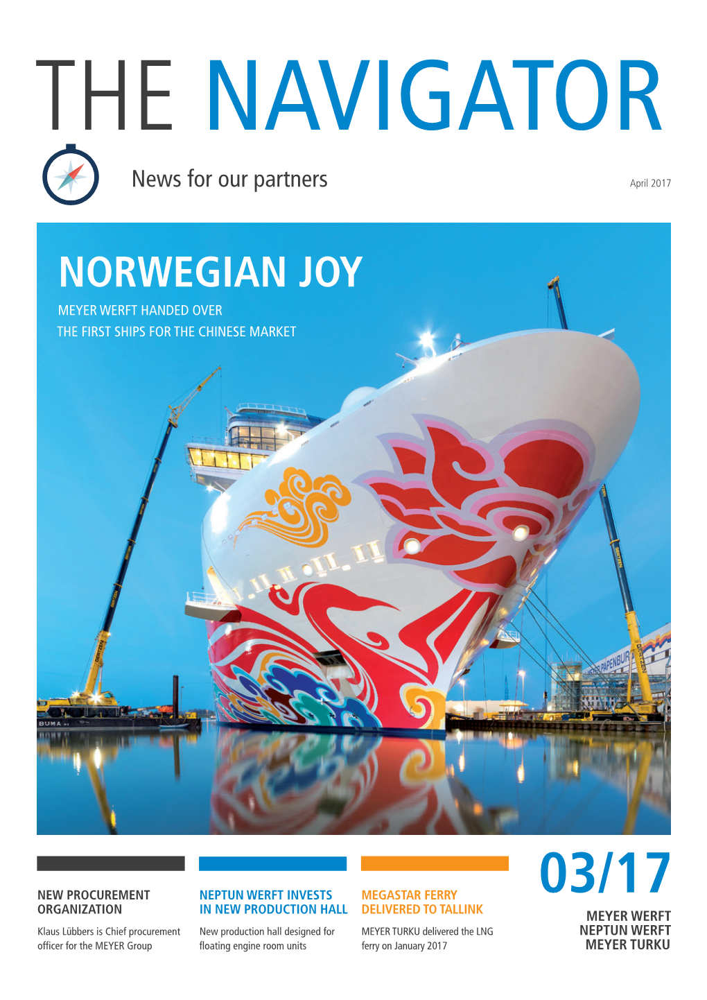 Norwegian Joy Meyer Werft Handed Over the First Ships for the Chinese Market