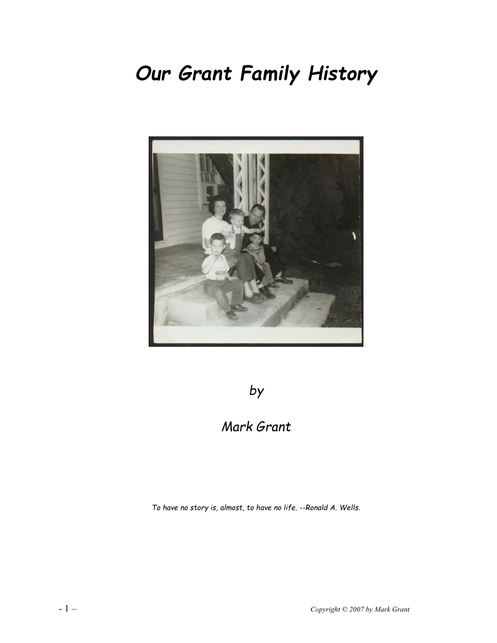 Our Grant Family History