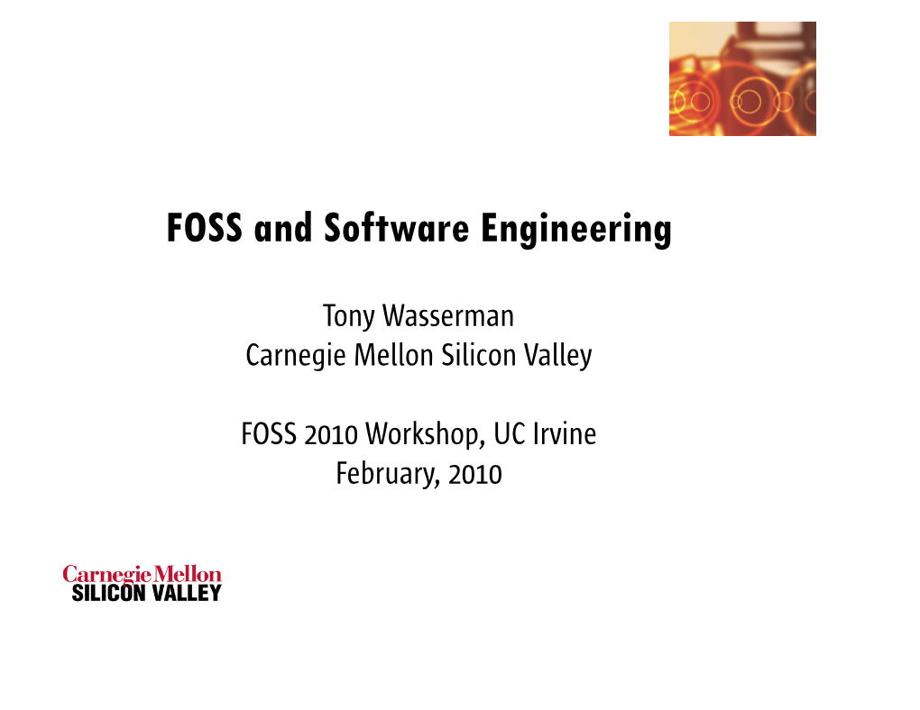 FOSS and Software Engineering