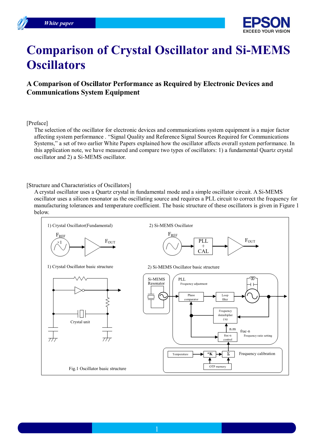 Comparison of Crystal Oscillator and Si-MEMS Oscillators