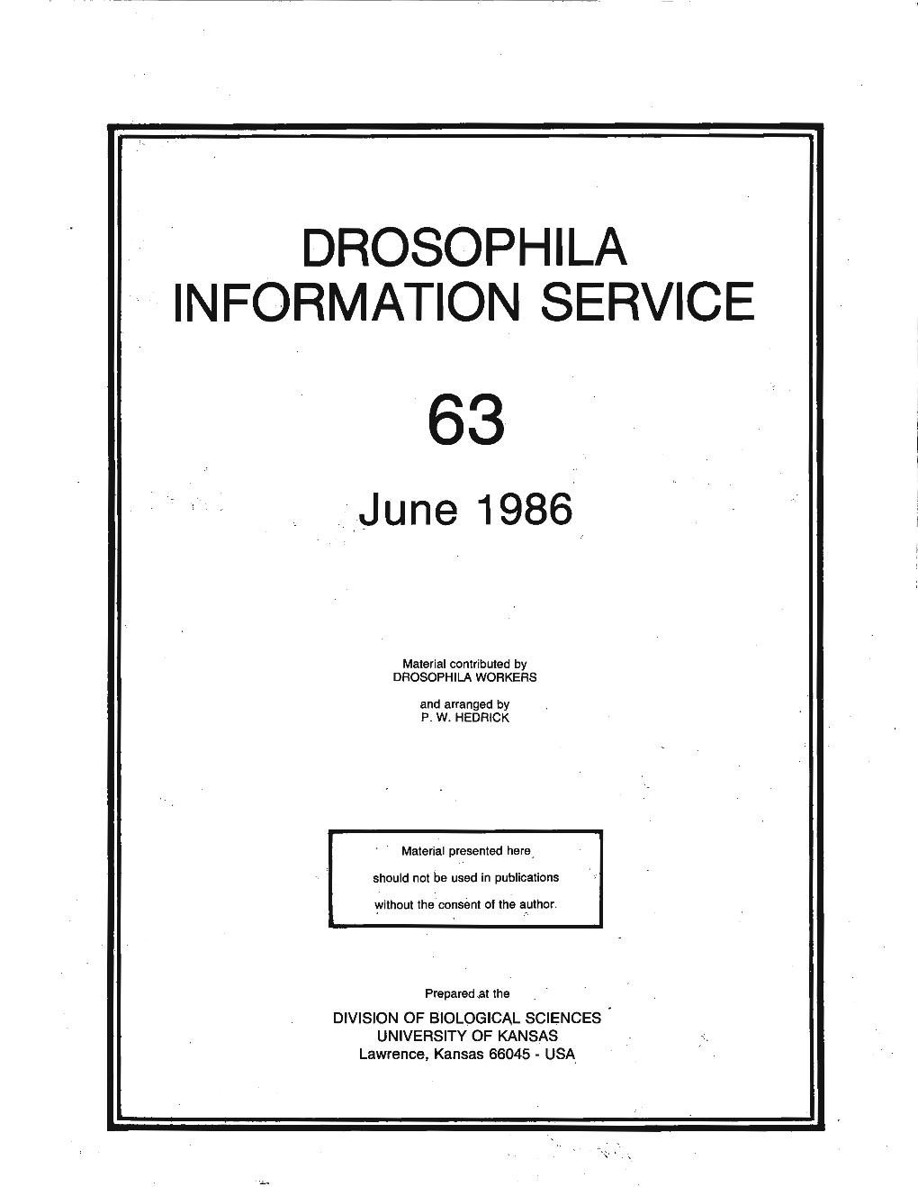 Drosophila Information Service