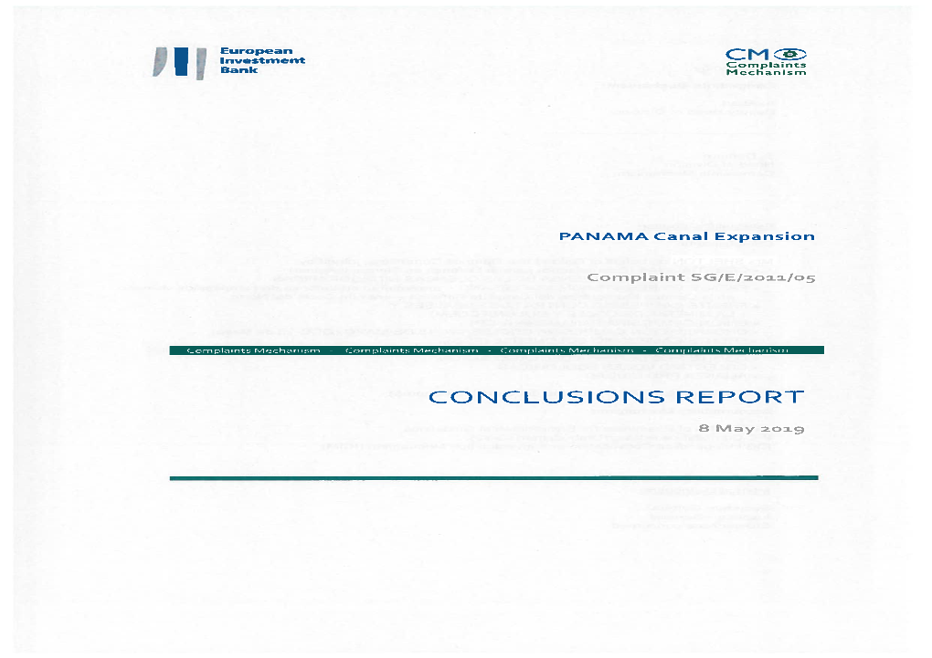 Cm Conclusions Report
