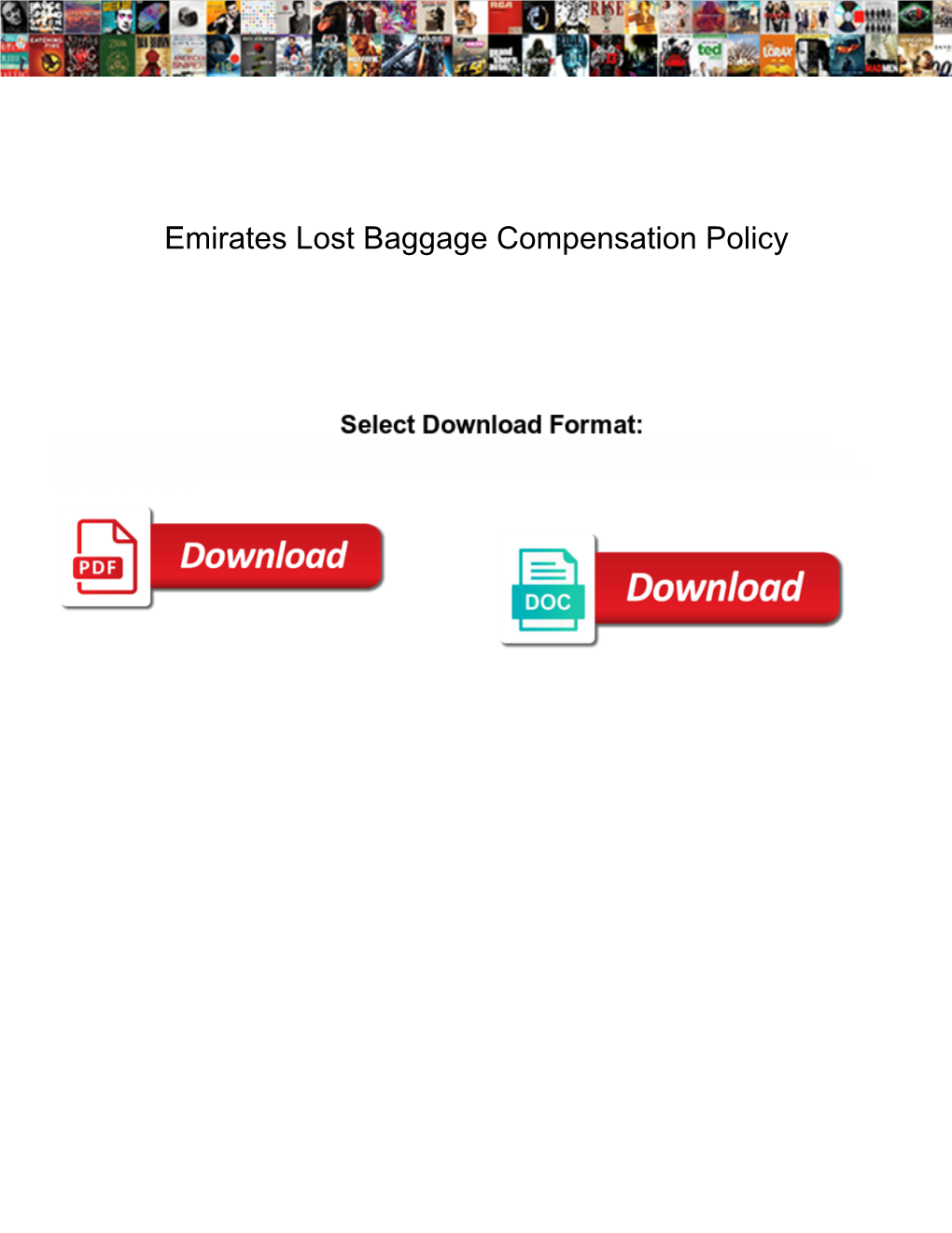 Emirates Lost Baggage Compensation Policy
