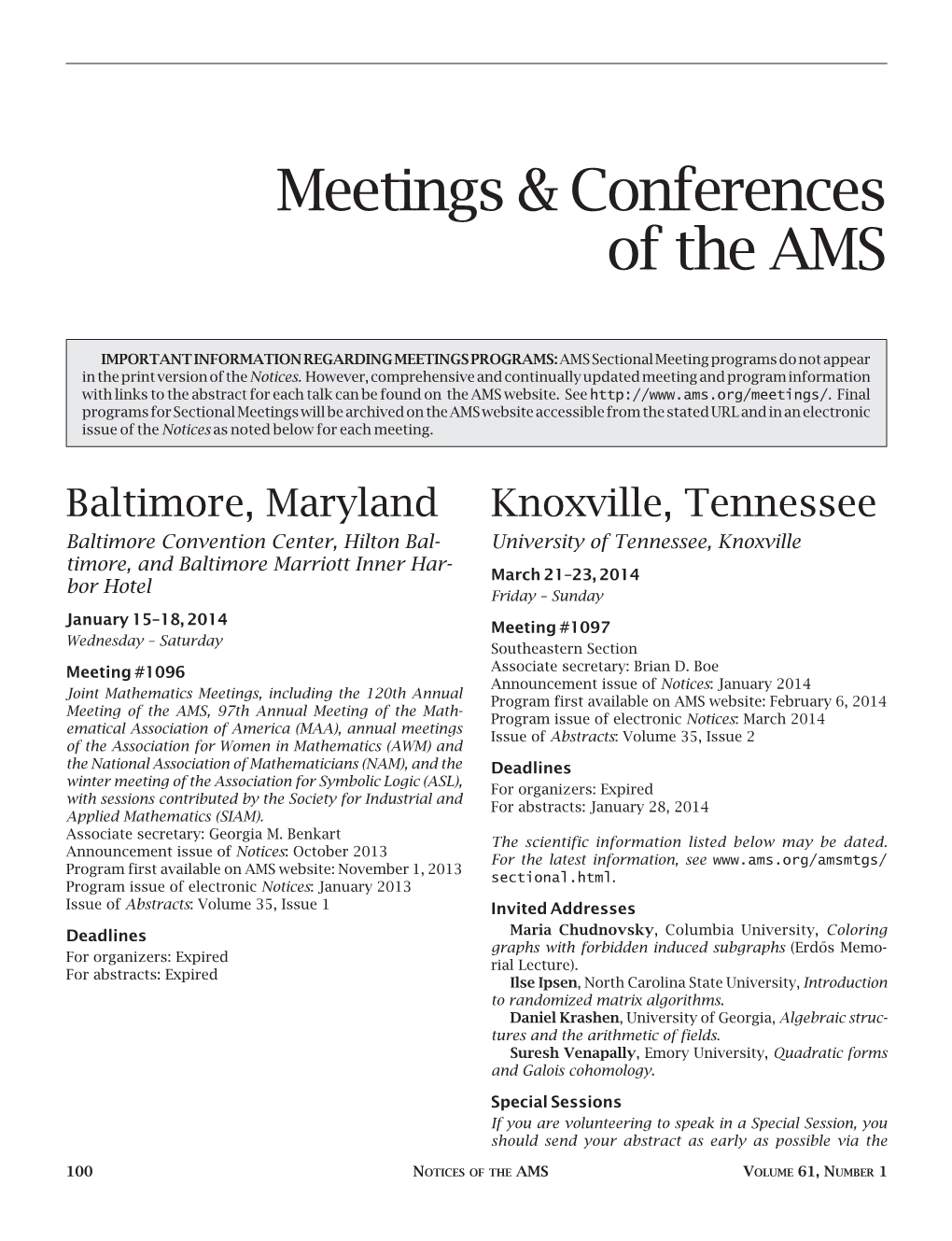 Meetings & Conferences of The