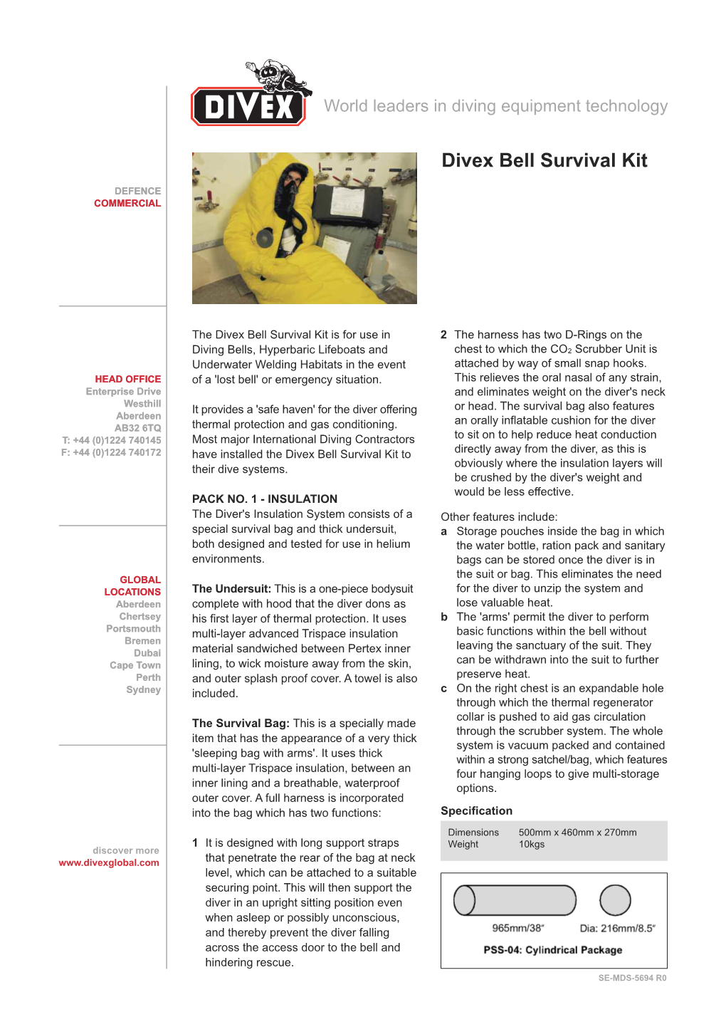 Divex Bell Survival Kit